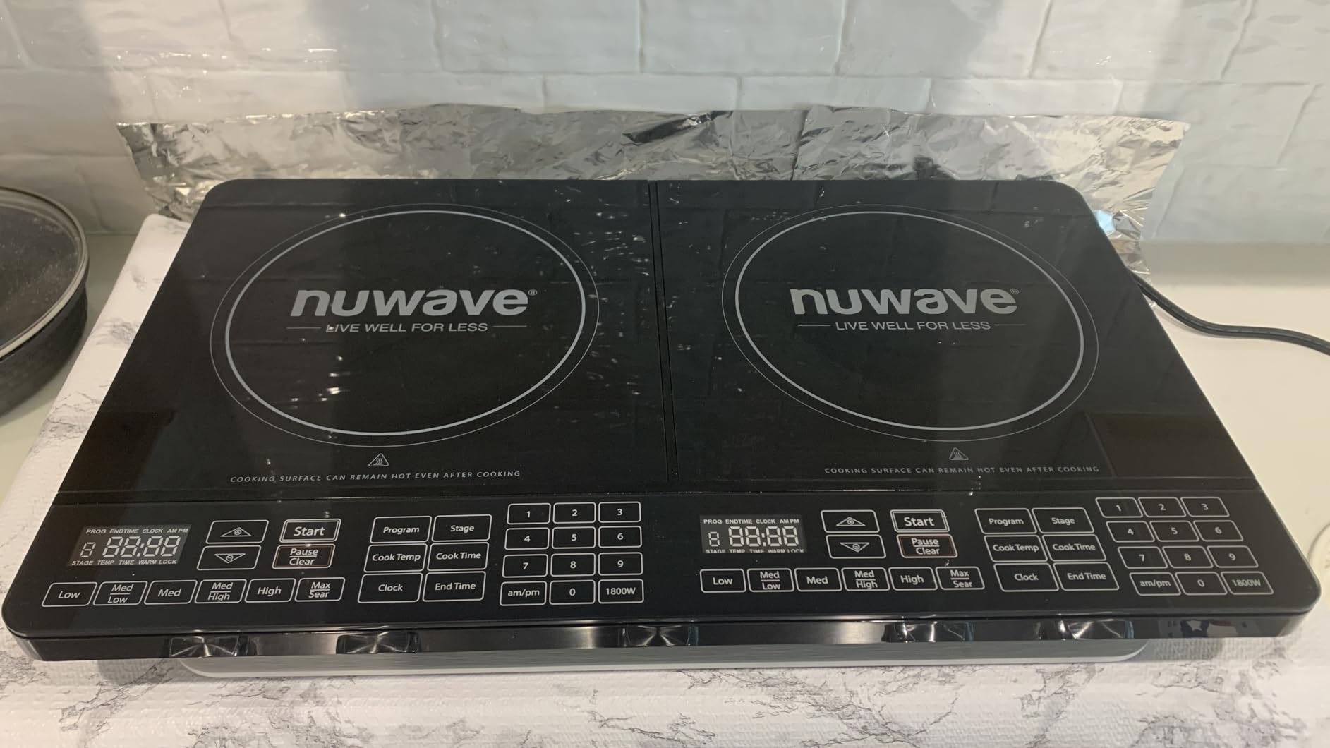Nuwave Pro Chef Induction Cooktop, NSF-Certified, Commercial-Grade, Portable, Powerful 1800W, Large 8 inch Heating Coil, 94 Temp Settings 100°F to 575°F in 5°F, Shatter-Proof Ceramic Glass Surface customer photo 2