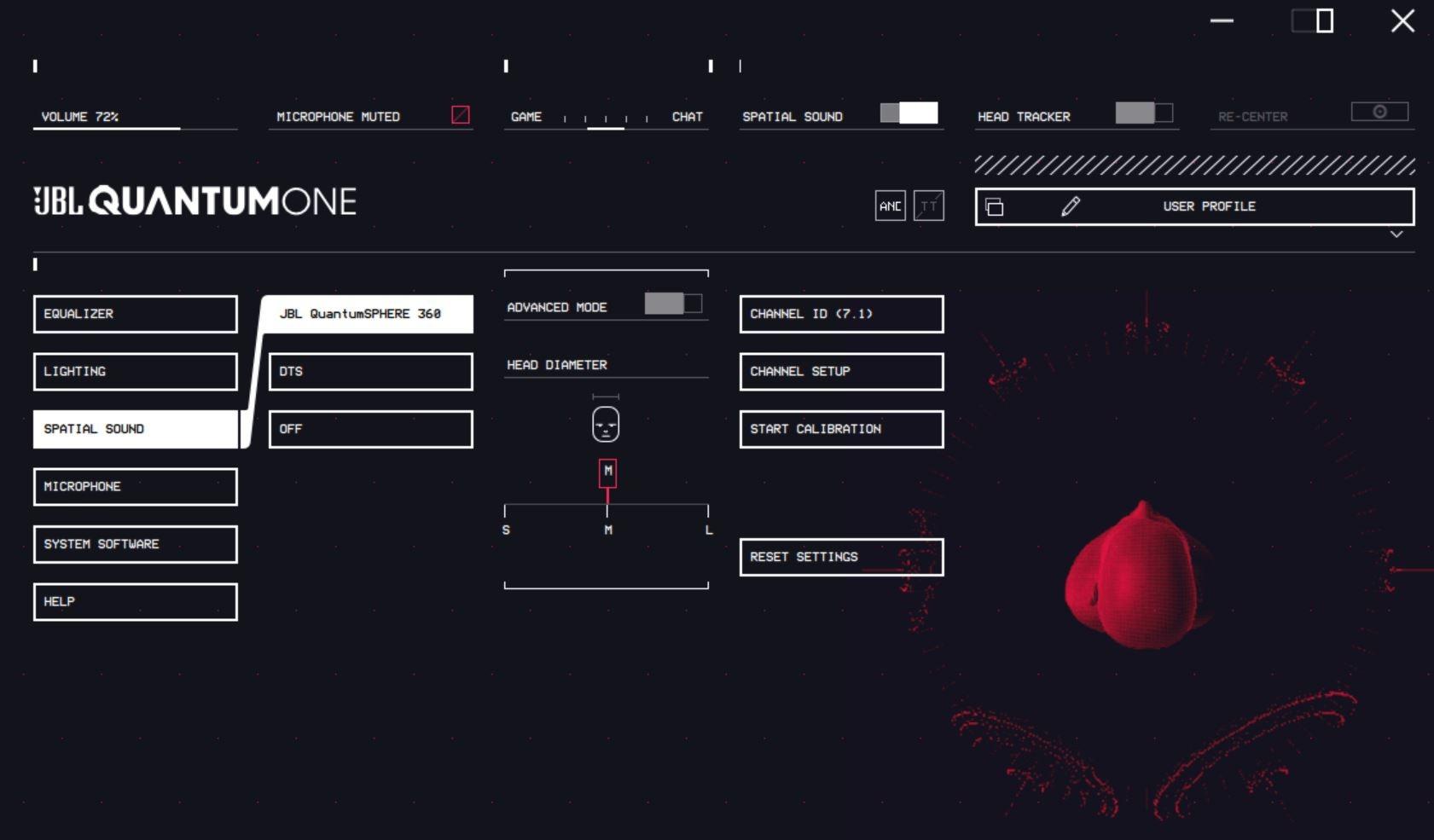 JBL Quantum One - USB wired over-ear professional gaming headset with head-tracking enhanced JBL QuantumSPHERE 360, Active noise cancelling and Hi-Res certified sound customer photo 1