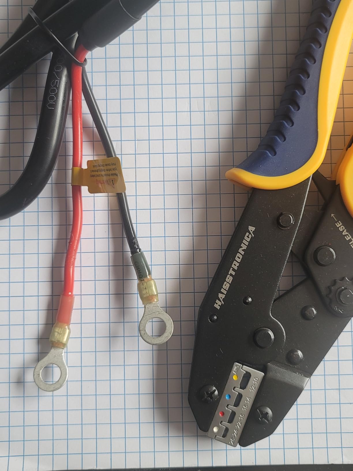 haisstronica Crimping Tool For Heat Shrink Connectors - AWG 26-10 Ratchet Wire Terminal Crimper customer photo 2