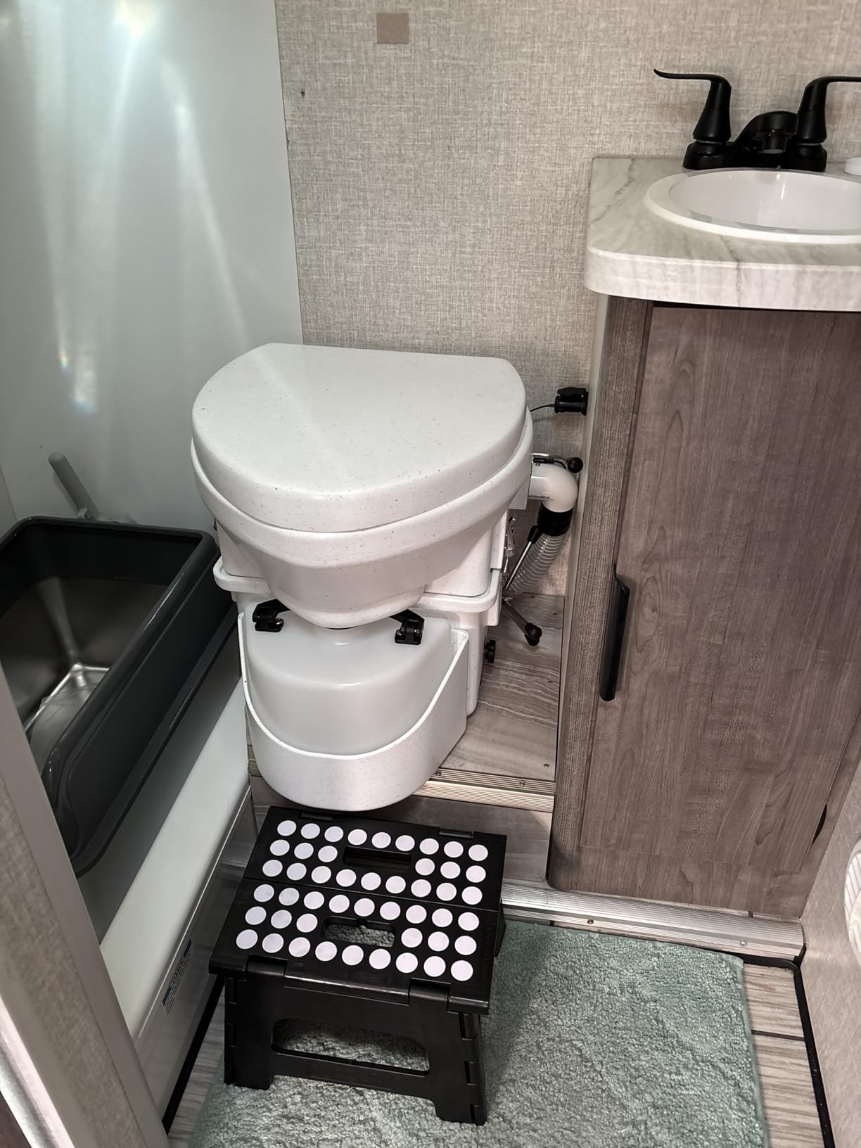 Nature's Head Self Contained Composting Toilet with Foot-Spider Handle customer photo 1