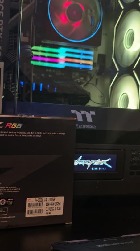 G.SKILL Trident Z RGB Series DDR4 RAM (XMP) 64GB (2x32GB) 3600MT/s CL18-22-22-42 1.35V Intel AMD Desktop Computer Memory U-DIMM (F4-3600C18D-64GTZR) customer photo 1