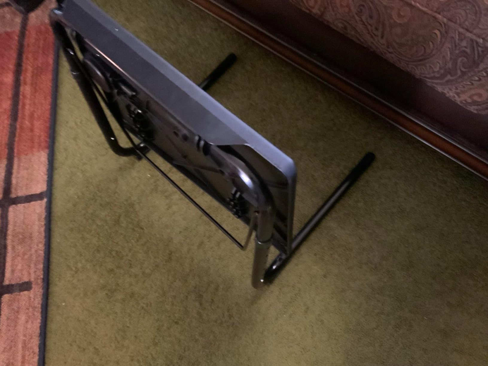 LORYERGO TV Tray - TV Table for Eating, Folding Table Trays with 6 Height & 3 Tilt Angle, TV Tray Table with Removable Cup Holder, Dinner Tray for Eating or Working on Couch, Bed & Office customer photo 2