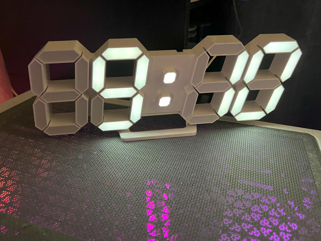 EDUP HOME 3D LED Digital Wall Clock/Desk Alarm Clock with Remote Control for Kitchen Bedroom Office, 9.7