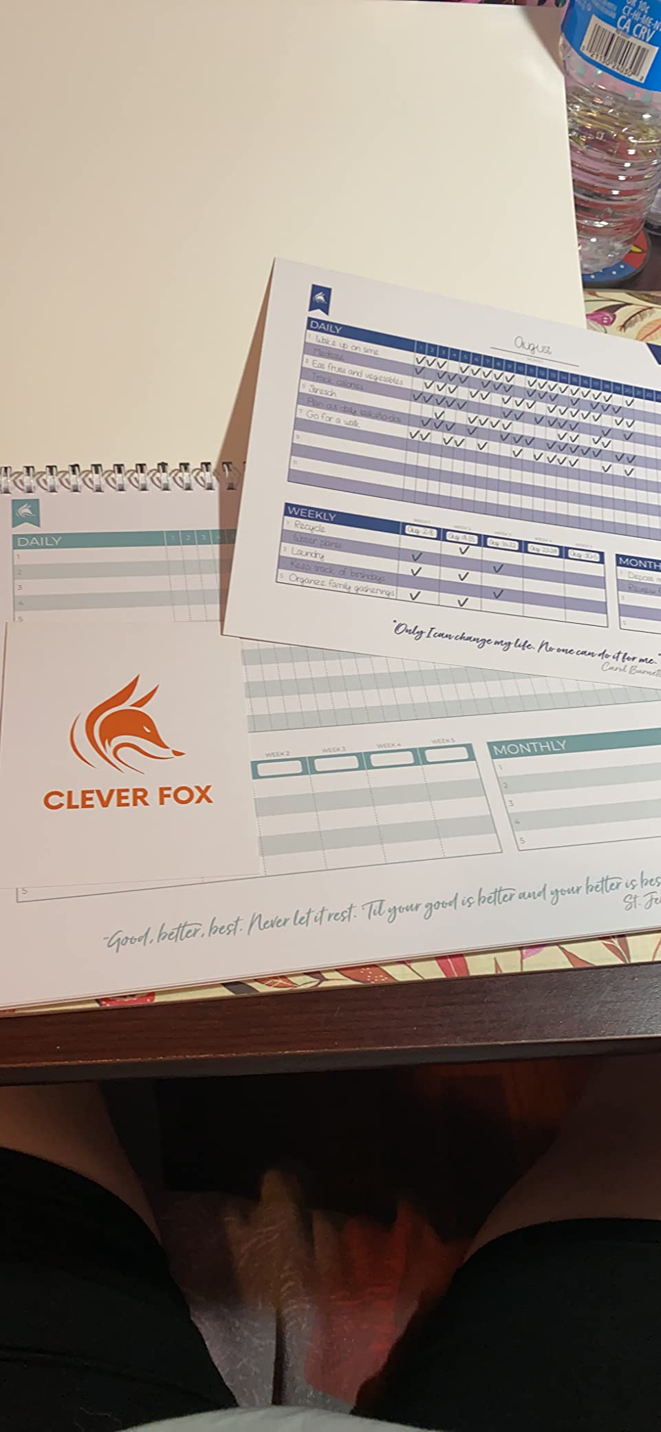 Clever Fox Habit Tracker Calendar - Inspirational Goal Tracker and Habit Calendar for Atomic Habits - Colorful Habit and Goal Planner Journal to Boost Productivity - 24 Months, 10 x 8 (Black) customer photo 2