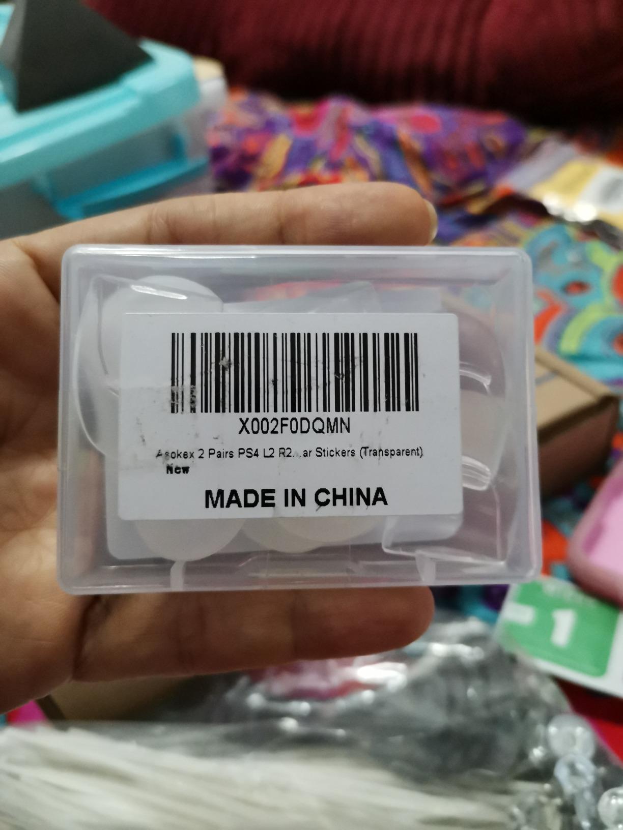 L2 R2 Triggers Ps4 (2 Pairs Trigger Extender,6Pcs Thumbstick Grips, 2 Pairs LED Light Bar Decal) for Ps4 Dualshock Controller(Black&red) customer photo 2