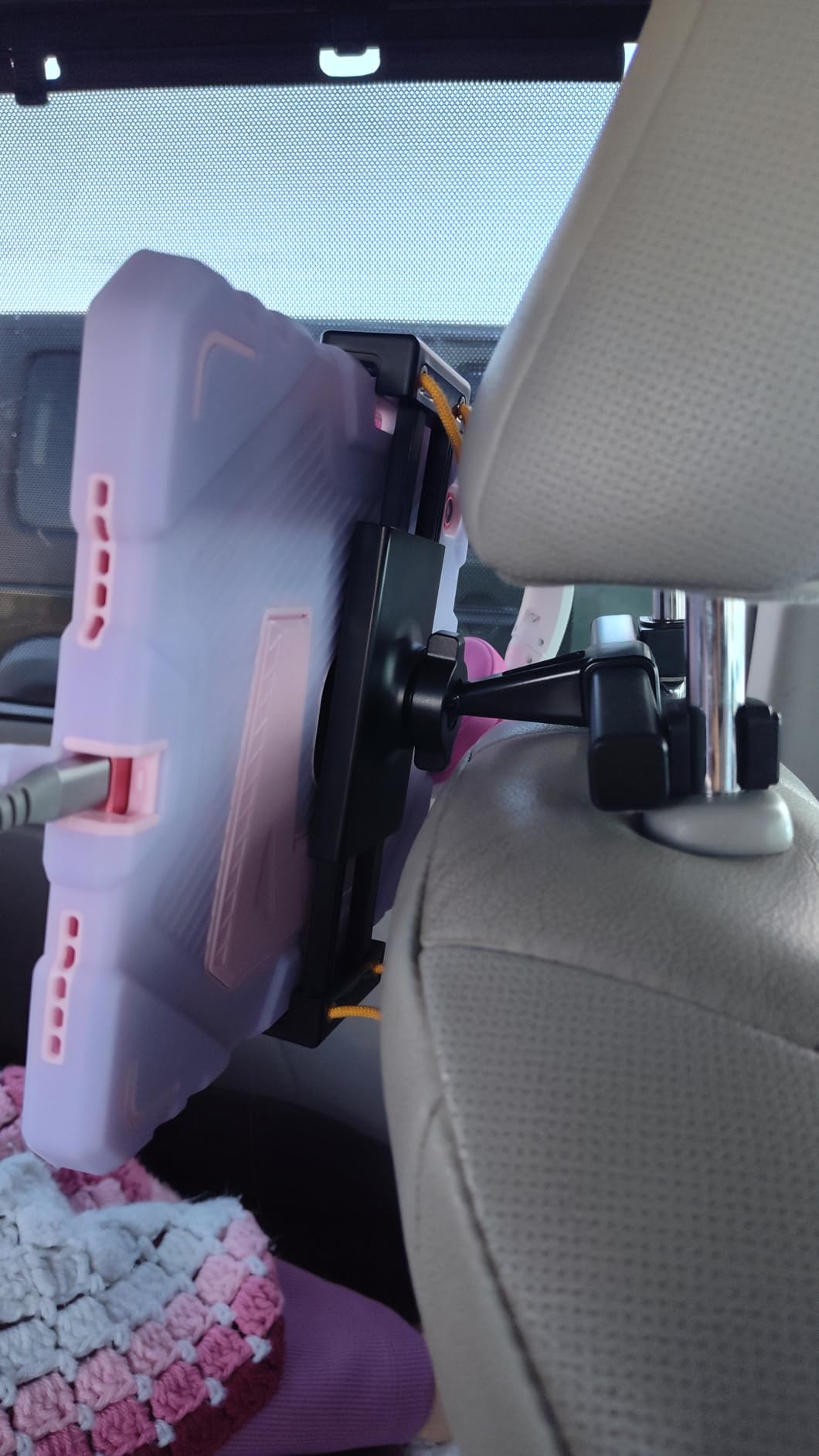 Lamicall Car Tablet Headrest Holder - Car Back Seat Headrest Tablet Mount Stand for Kids, Road Trip Essentials Accessories Gifts, for 2025 iPad Pro 11/13