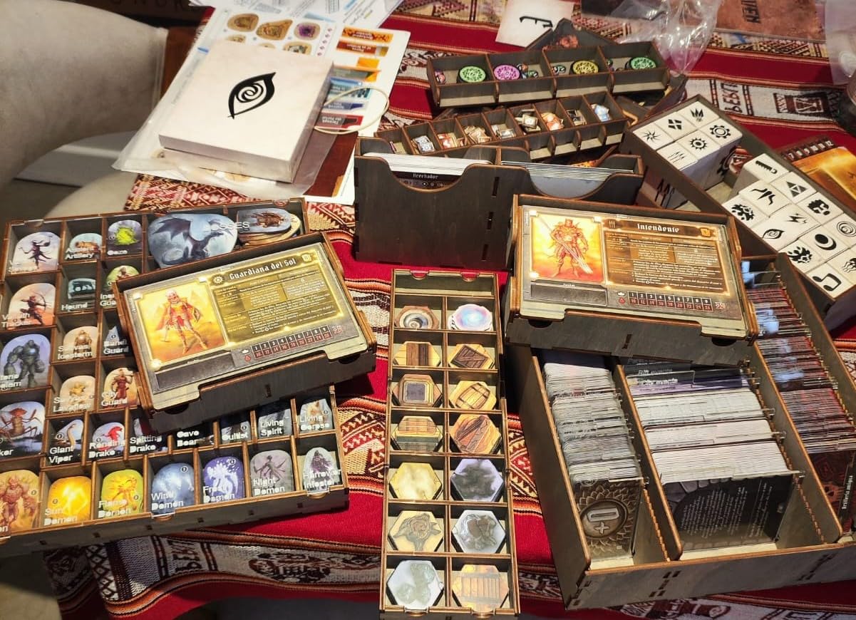 SMONEX Wooden Organizer Compatible with Gloomhaven Board Game - Box Suitable for Storage All Gloomhaven Expansions - Insert and Storage Suitable for Gloomhaven (Gray) customer photo 1