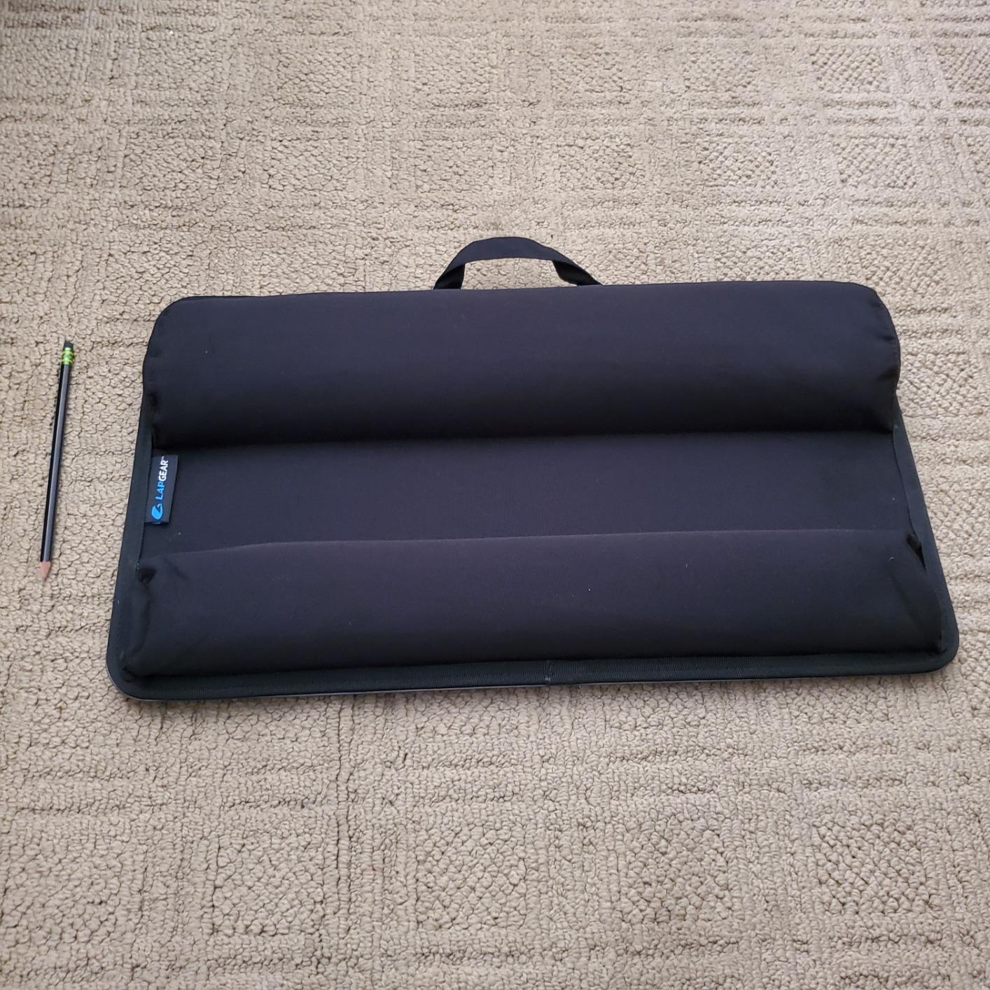 LAPGEAR Home Office Lap Desk with Device Ledge, Mouse Pad, and Phone Holder - Black Carbon - Fits up to 15.6 Inch Laptops - Style No. 91588 customer photo 1