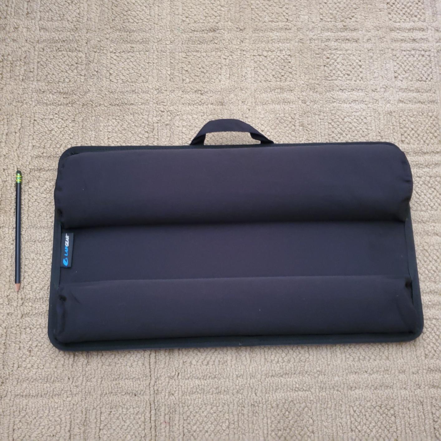 LAPGEAR Home Office Lap Desk with Device Ledge, Mouse Pad, and Phone Holder - Black Carbon - Fits up to 15.6 Inch Laptops - Style No. 91588 customer photo 2