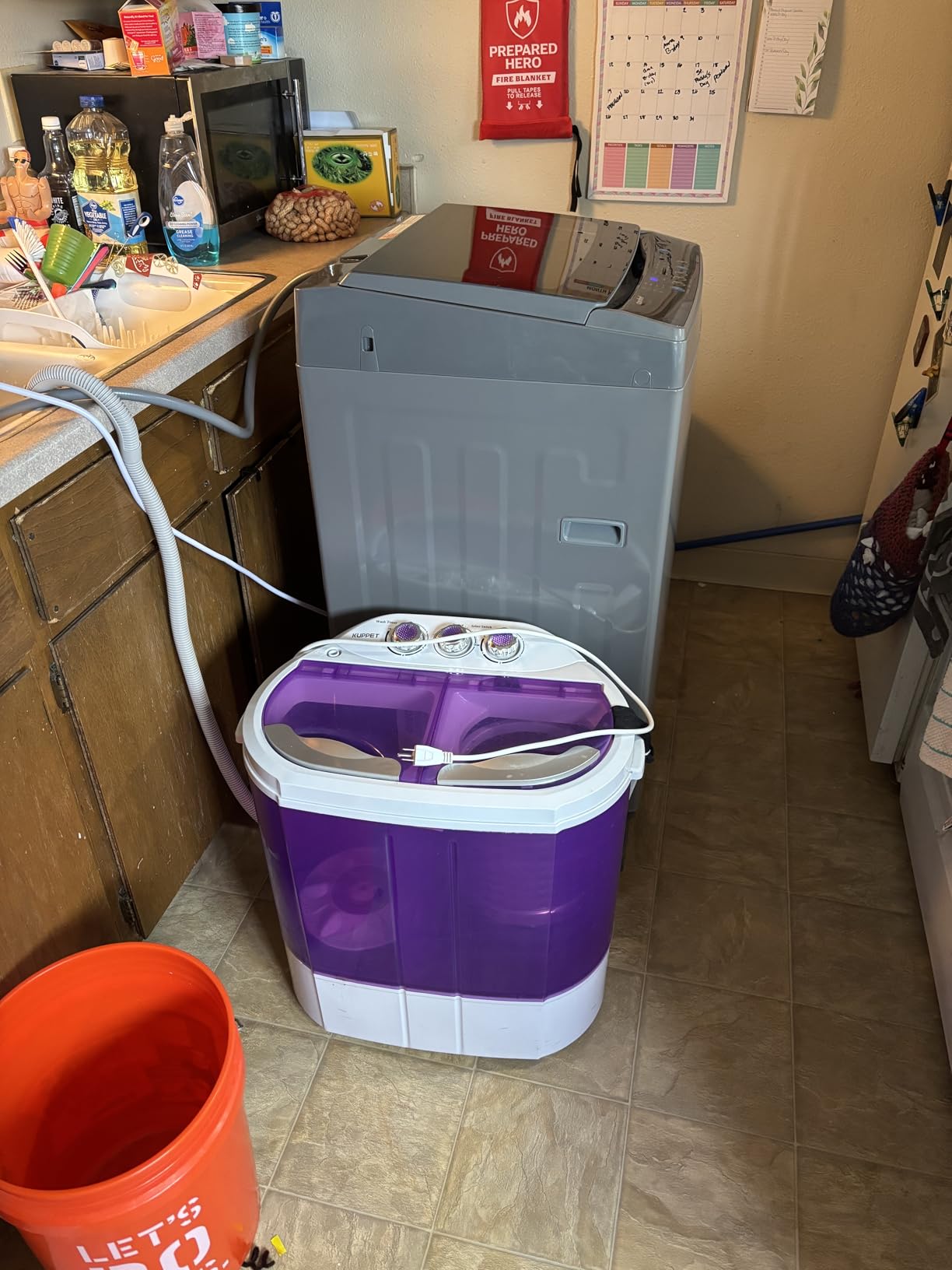 COMFEE' 1.6 Cu.ft Portable Washing Machine, 11lbs Capacity Fully Automatic Compact Washer with Wheels, 6 Wash Programs Laundry Drain Pump, Ideal for Apartments, RV, Camping, Magnetic Gray customer photo 2