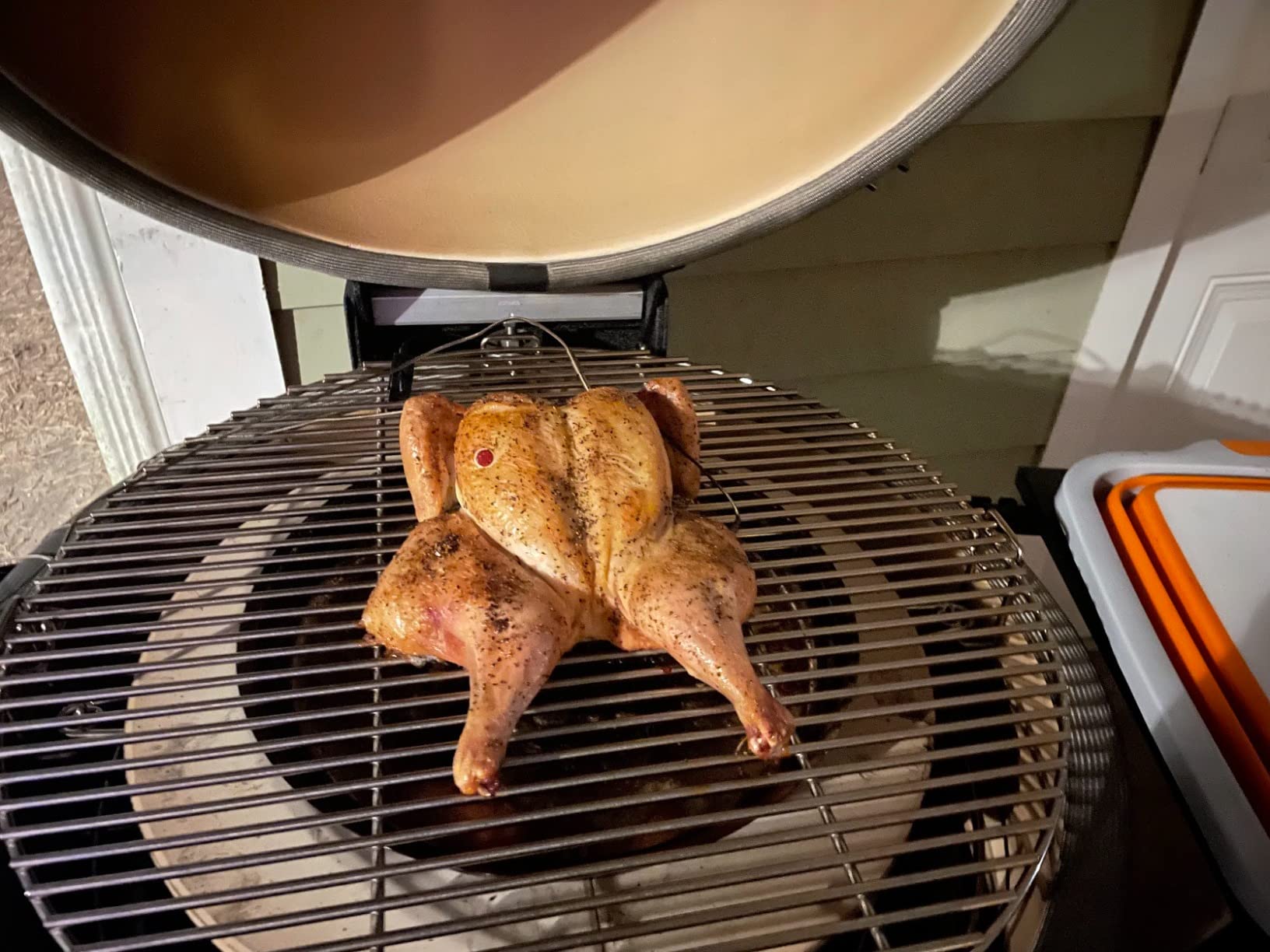 Kamado Joe Big Joe Series III 24-inch Ceramic Charcoal Grill and Smoker with Premium Cart, SloRoller Insert and 450 Cooking Square Inches in Red, Model KJ15041021 customer photo 1