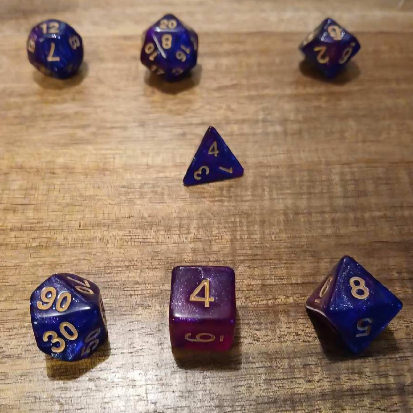 SmartDealsPro 6 x 7 Sets (42 pcs) Glitter Polyhedral Dice Sets with Pouches for DND RPG MTG Dungeon and Dragons Table Board Roll Playing Games D4 D8 D10 D12 D20 (6 Sets) customer photo 2