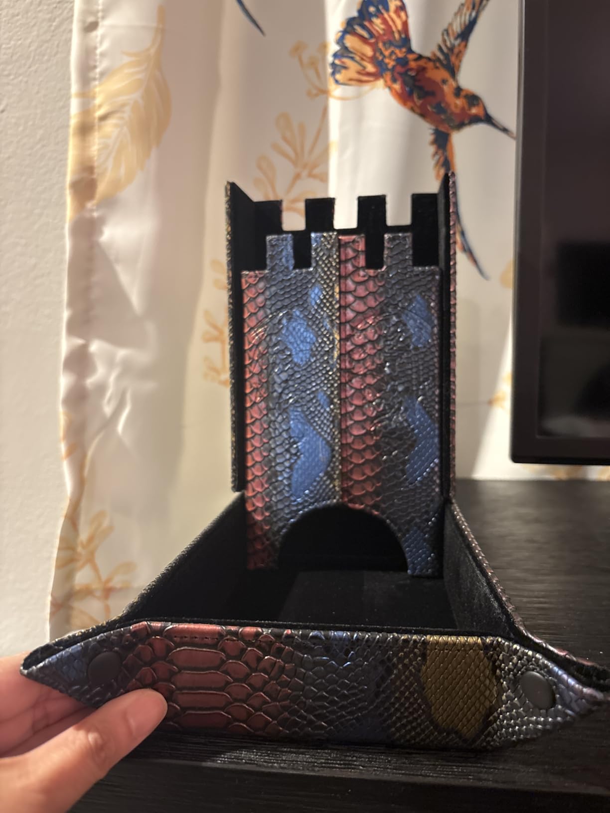 Forged Dice Co. Draco Castle Foldable Dice Tray and Dice Tower - Foldable DND Dice Tray and Dice Rolling Tray Tower - Perfect for Dungeons and Dragons RPG and Tabletop Gaming customer photo 2