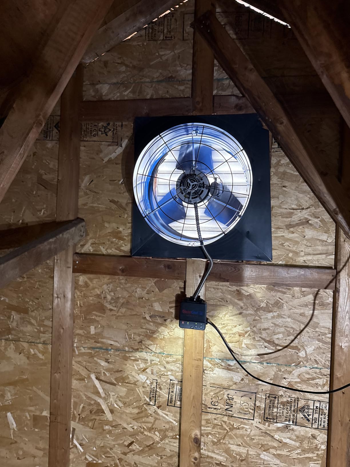 Quietcool AFG SMT PRO-2.0 Smart Attic Fan for Gable Vents - 1945 CFM - Smart App Control - Thermostat & Humidistat - 20ft Power Cord - Plug-and-play - Two Speed customer photo 2