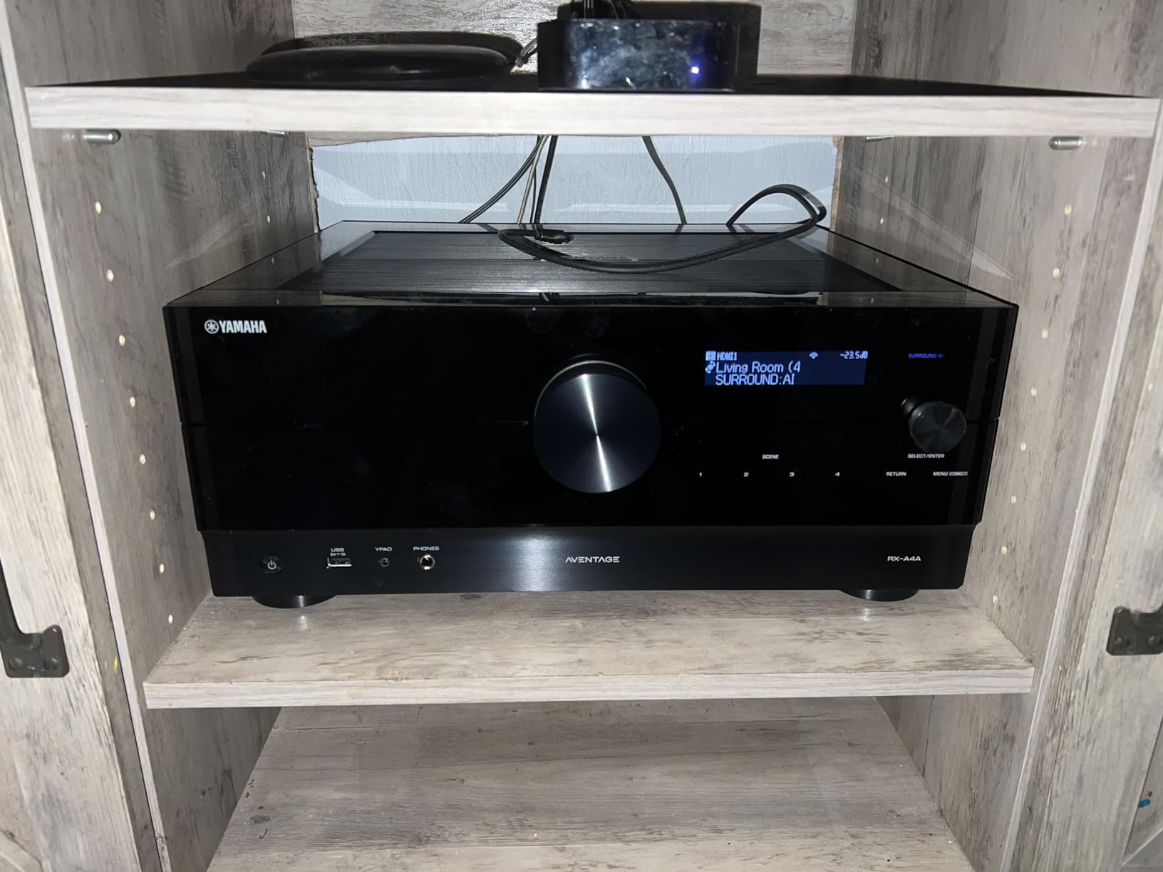 Yamaha RX-A4A AVENTAGE 7.2-Channel AV Receiver - 8K and 4K/120 HDMI, eARC, Dolby Atmos, DTS:X, Auro-3D, Surround:AI, Wi-Fi, Bluetooth, MusicCast customer photo 1