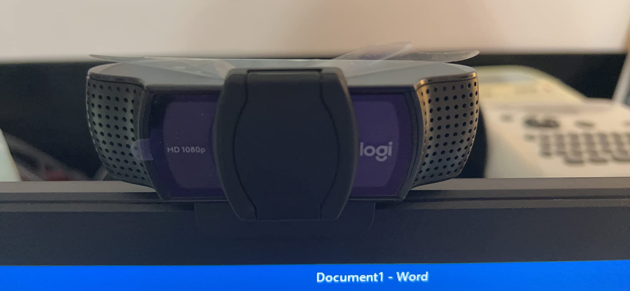 ienza Lens Shutter Privacy Cover for Logitech C920 C930e c922x and Similar Webcams (Webcam Camera Cover Only, Webcam not Included) customer photo 2