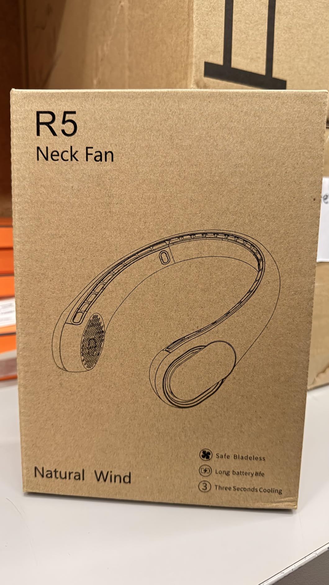 FrSara Neck Fan, Portable Personal Fan Strong Wind, 4000mAh, Air Volume,360° Cooling, No Hair Twisting, Air Volume On 2 Sides, Non-Slip, Quick Charge, Long Use Time, Birthday Gift for Women, Dad, Men customer photo 1