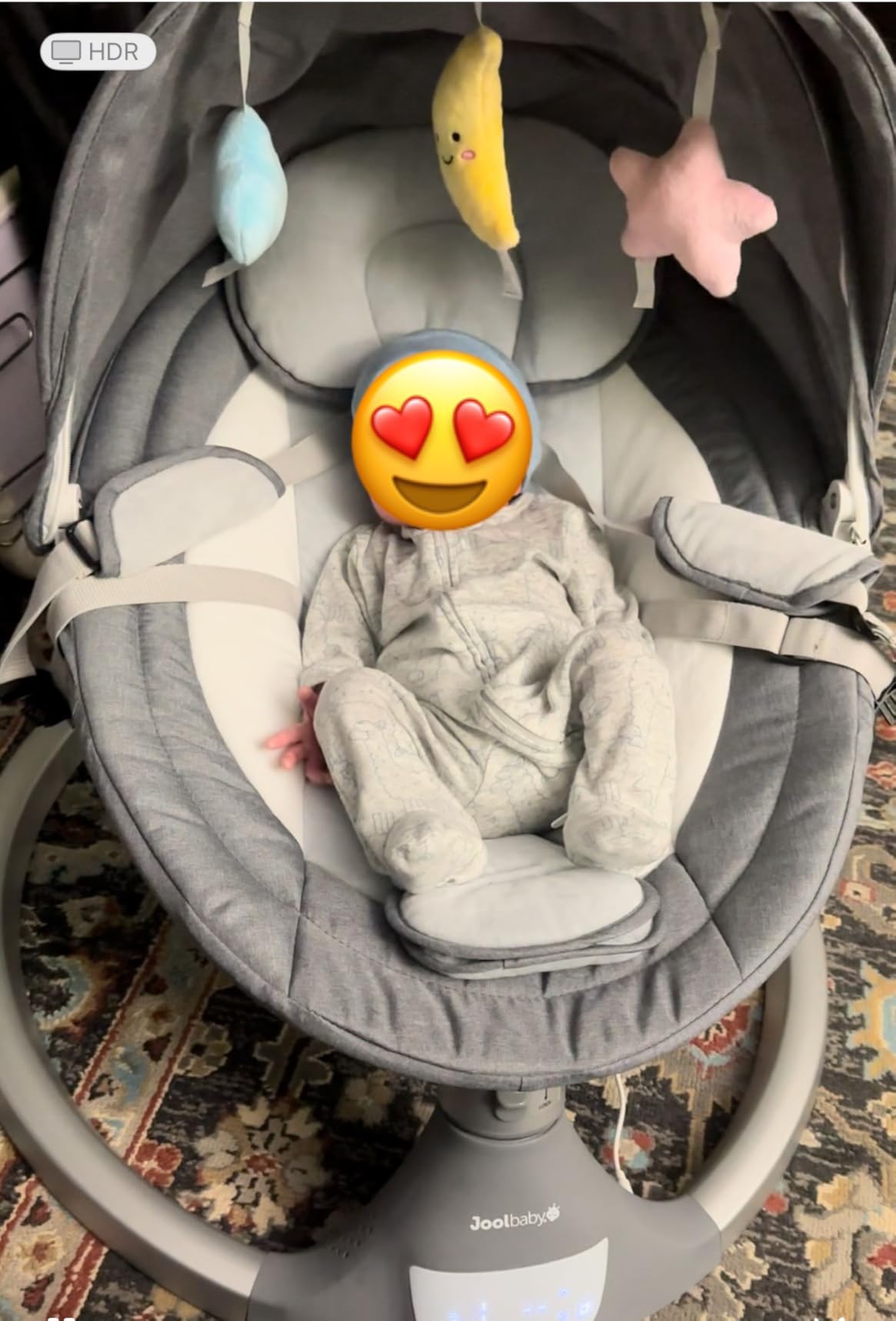 Jool Baby Nova Swing for Newborns - Electric Motorized Infant Swing, Bluetooth Music, 10 Preset Melodies, Remote (Updated Model, Gray) customer photo 1