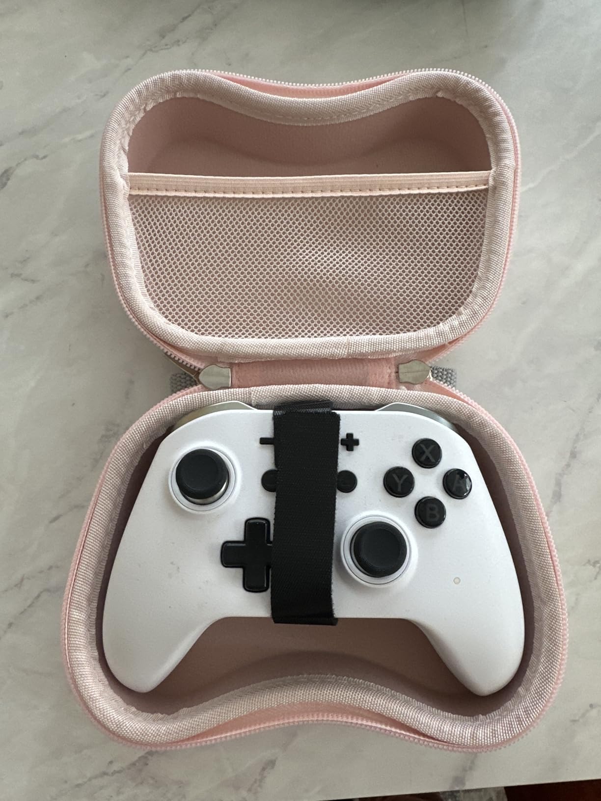 Linkidea Hard Travel Controller Case Compatible with 8BitDo Pro 2/Ultimate Bluetooth/2.4G Dual Sense Wireless Controller Gaming Accessories Carrying Case, Game Protective Storage Bag (Pink) customer photo 1