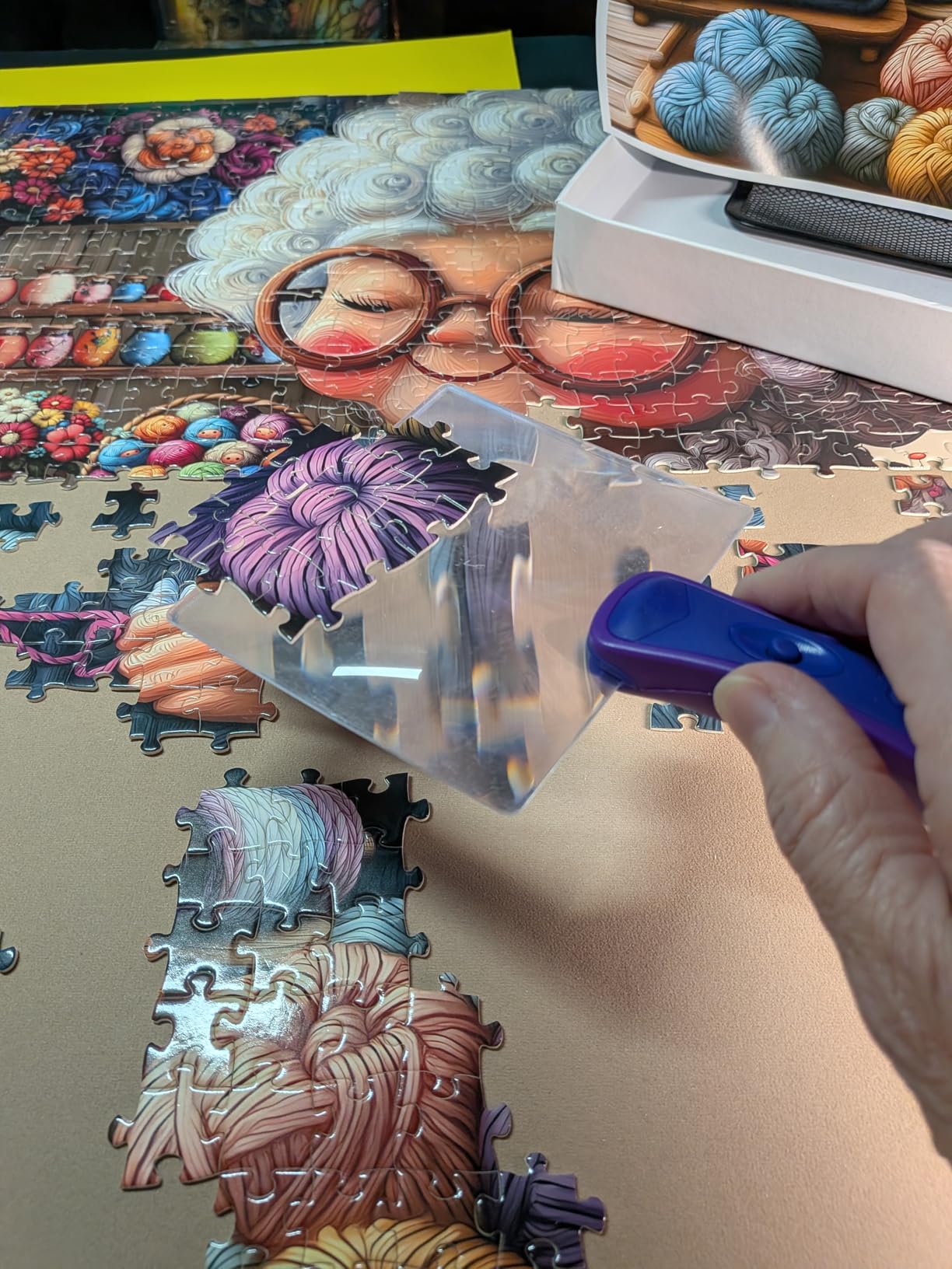 Ceaco Puzzle Scoop with LED Light & 3X Magnifier - Jigsaw Puzzle Accessory for Lifting & Moving Sections, Low Vision Aid, Puzzle Tool Gift for Adults & Seniors customer photo 2