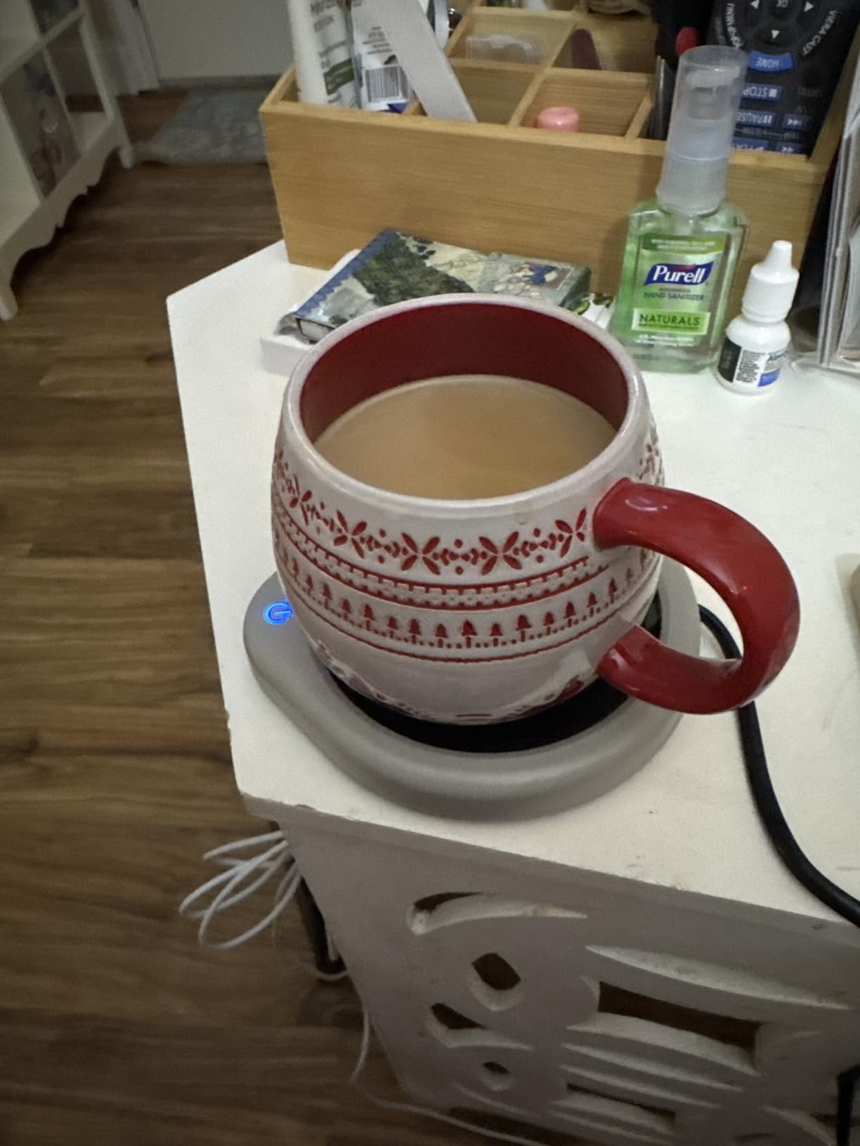 Coffee Mug Warmer, Cup Warmer for Desk with Auto Shut Off Smart Temperature Settings, Electric Beverage Tea Water Milk Heater for All Cups and Mugs, Heating Plate Candle Wax Warmer customer photo 2