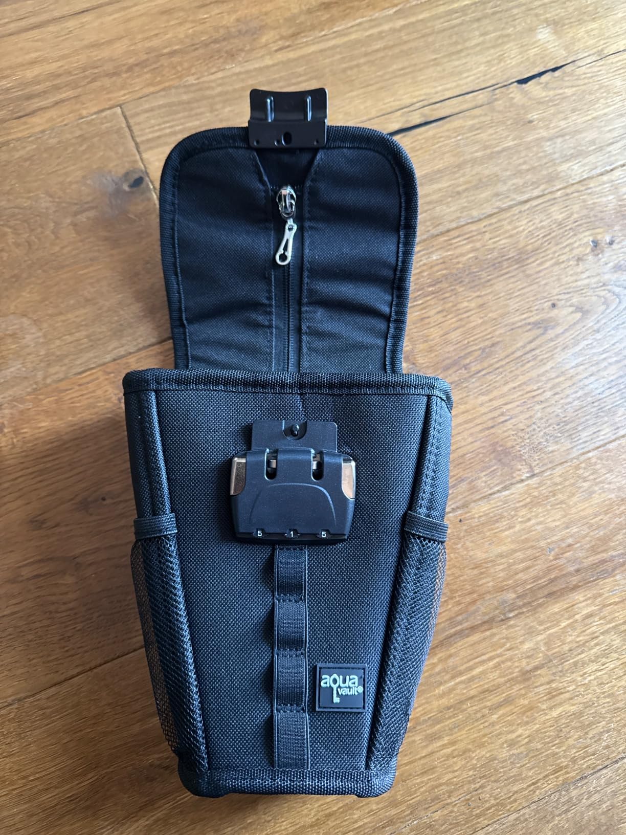 AquaVault Portable Travel Safe - Classic Anti-Theft, Nylon Cut-Resistant Lockbox for Beach, Pool, Hotel, and Outdoors (Grey, Mini) customer photo 1