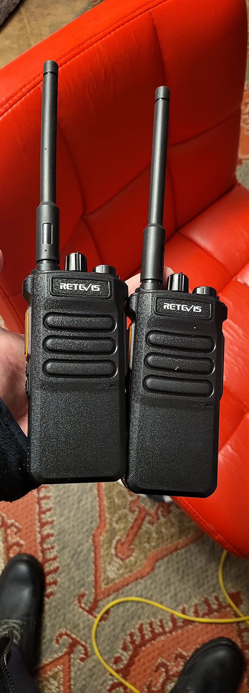 Retevis RT86 2 Way Radio Long Range,Professional Radio Walkie Talkies with Mic,Heavy Duty Two Way Radios,High Power, 2600mAh,USB,Rechargeable Radios for Adults Industrial Manufacturing Work(4 Pack) customer photo 2