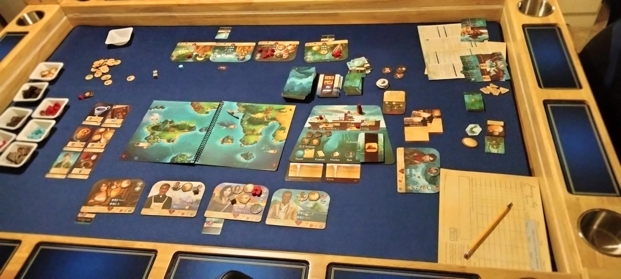 Board Game Playmat [3'x5'/Thick Super Cushioned/Stitched Edge/Water Resistant] with Carrying Case - for Tabletop Board Games, Card Games, RPG Games (Medium, Blue) customer photo 2