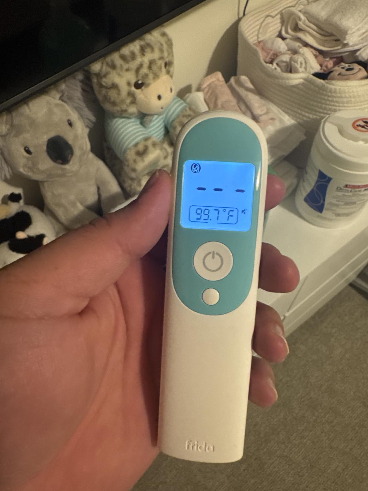 Frida Baby Thermometer, 3-in-1 Infrared Thermometer for Ear, Forehead & Touchless, Fever Thermometer for Baby, Infants, Toddlers, Kids & Adults customer photo 2