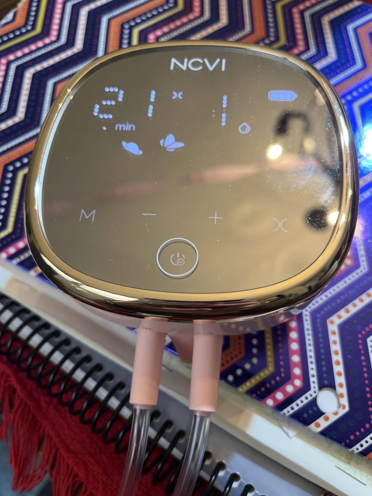 NCVI Electric Breast Pump 8782, Portable Hospital-Grade Double Pump with 4 Modes & 9 Levels, Anti-Backflow, Rechargeable Quiet Breastfeeding Pump for Efficient Comfortable Use at Home, Work or Travel customer photo 2