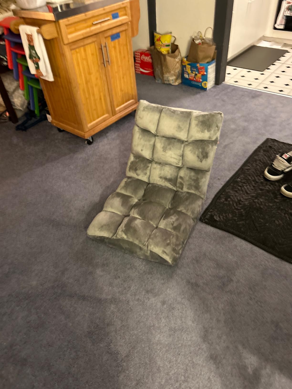 SUPER DEAL 14-Position Folding Floor Chair Gaming Sofa Cushioned Padded Reclining Bed Lounge Couch Seating for Comfy Reading, Reading, Gaming, Relaxing, Watching TV customer photo 2