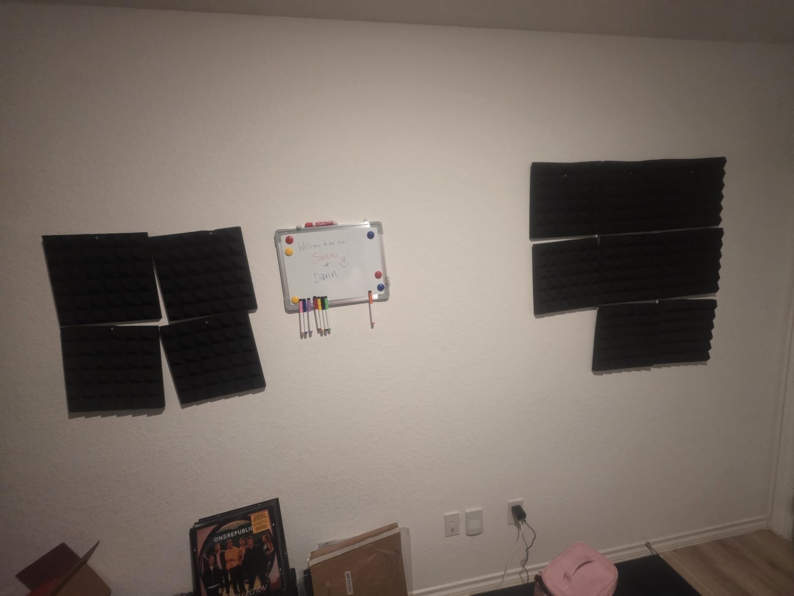 24 Pack-12 x 12 x 2 Inches Pyramid Designed Acoustic Foam Panels, Sound Proof Foam Panels Black, High Density and Fire Resistant Acoustic Panels, Sound Panels, Studio Foam for Wall and Ceiling customer photo 1