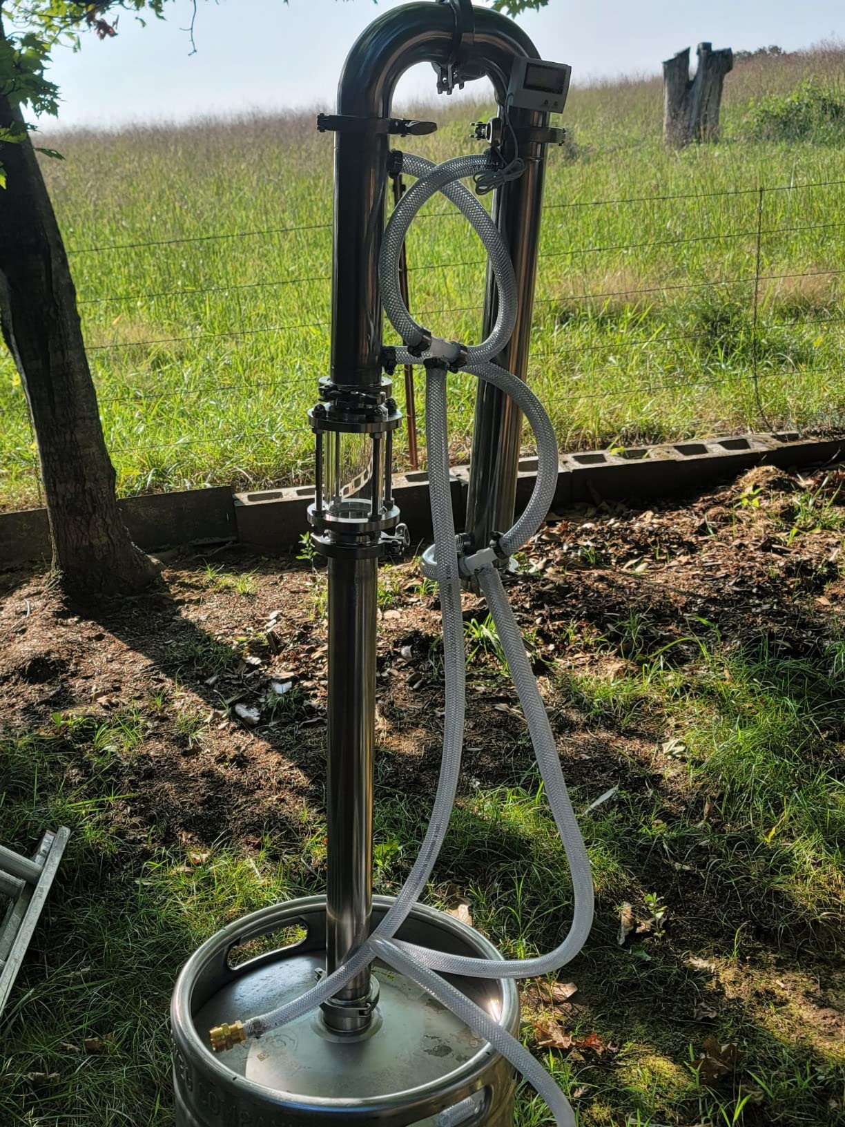 New Tubular distillation tower with sight glass copper mesh 1.5'' 2'' domestic brewing equipment moonshine distiller (2'') customer photo 1