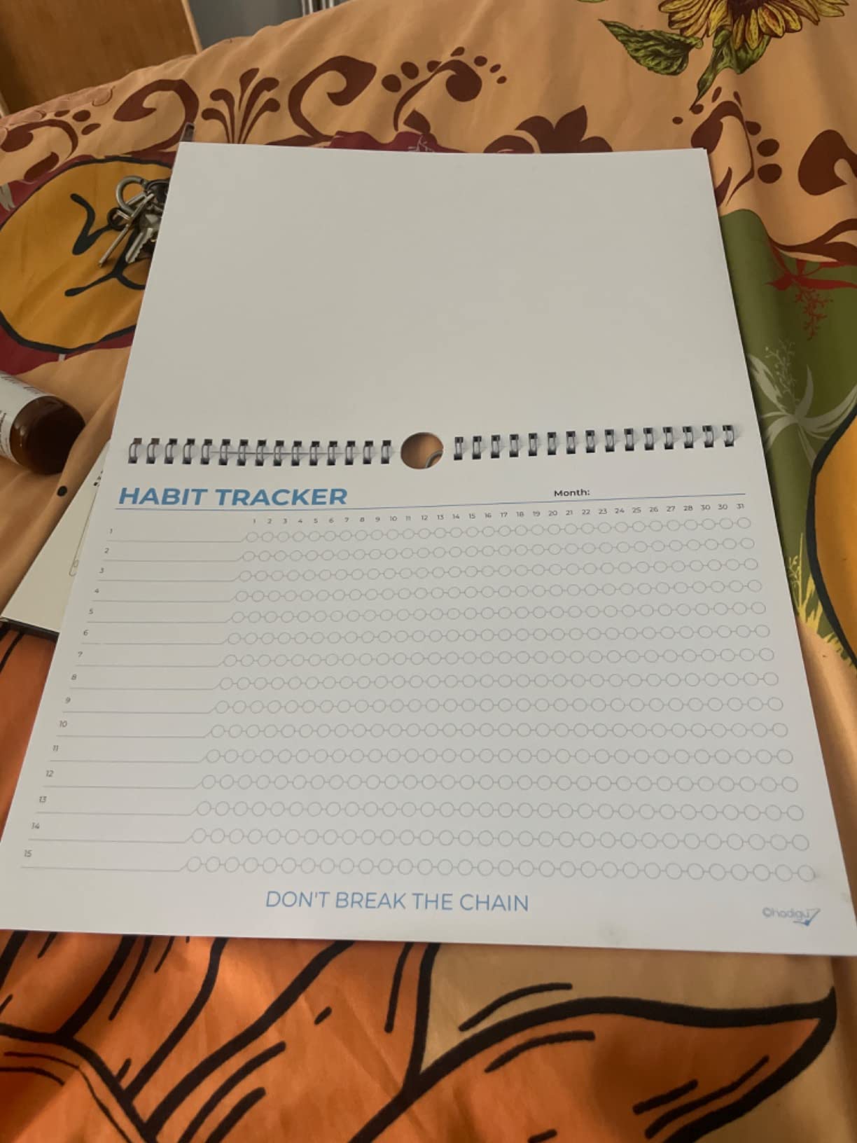 HADIGU Habit Tracker Calendar, Undated 12 Month with Spiral Bound and Hanger, A4 size 8.3x11.7, Habit Tracker Journal for Daily Weekly and Monthly Habit Tracking customer photo 1