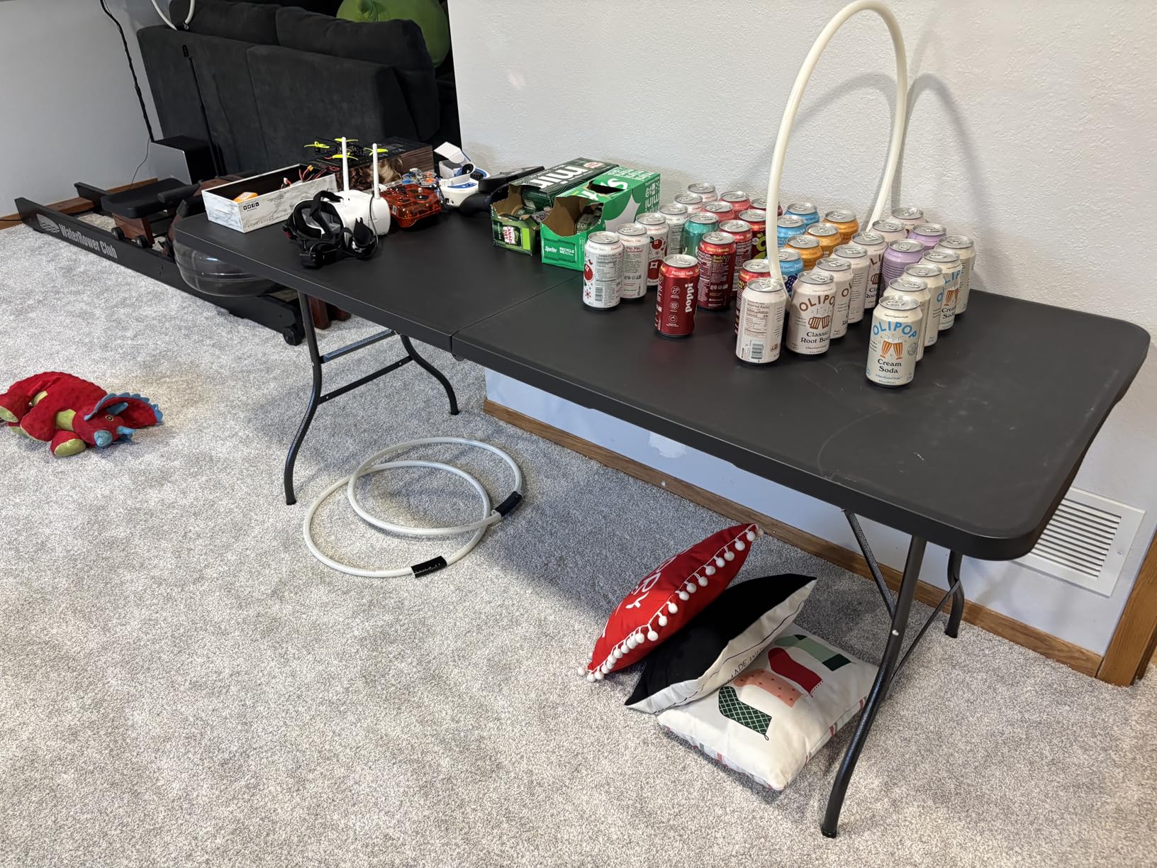 Folding Table 6ft Heavy Duty Portable Table Indoor Outdoor with Parties, Camping & BBQs, Folds in Half for Easy Storage, No Assembly Required, White customer photo 2