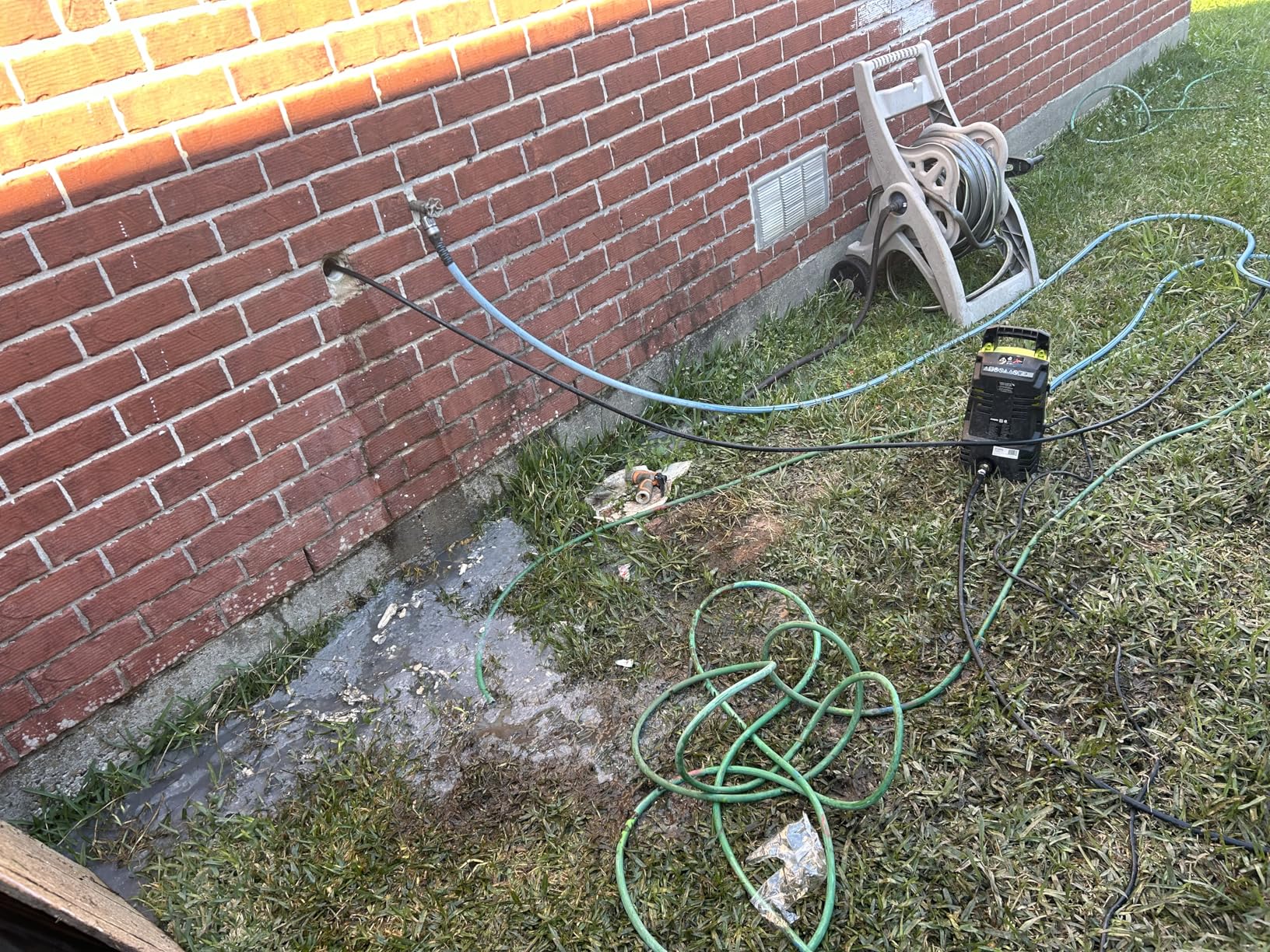 Sewer Jetter Kit for Pressure Washer 100FT, 5800PSI Drain Cleaner Hose 1/4 Inch NPT Corner, Rotating and Button Hose Sewer Jetting Nozzle Pearl Corsage Pin Waterproof Tape with 2 Spanner customer photo 2