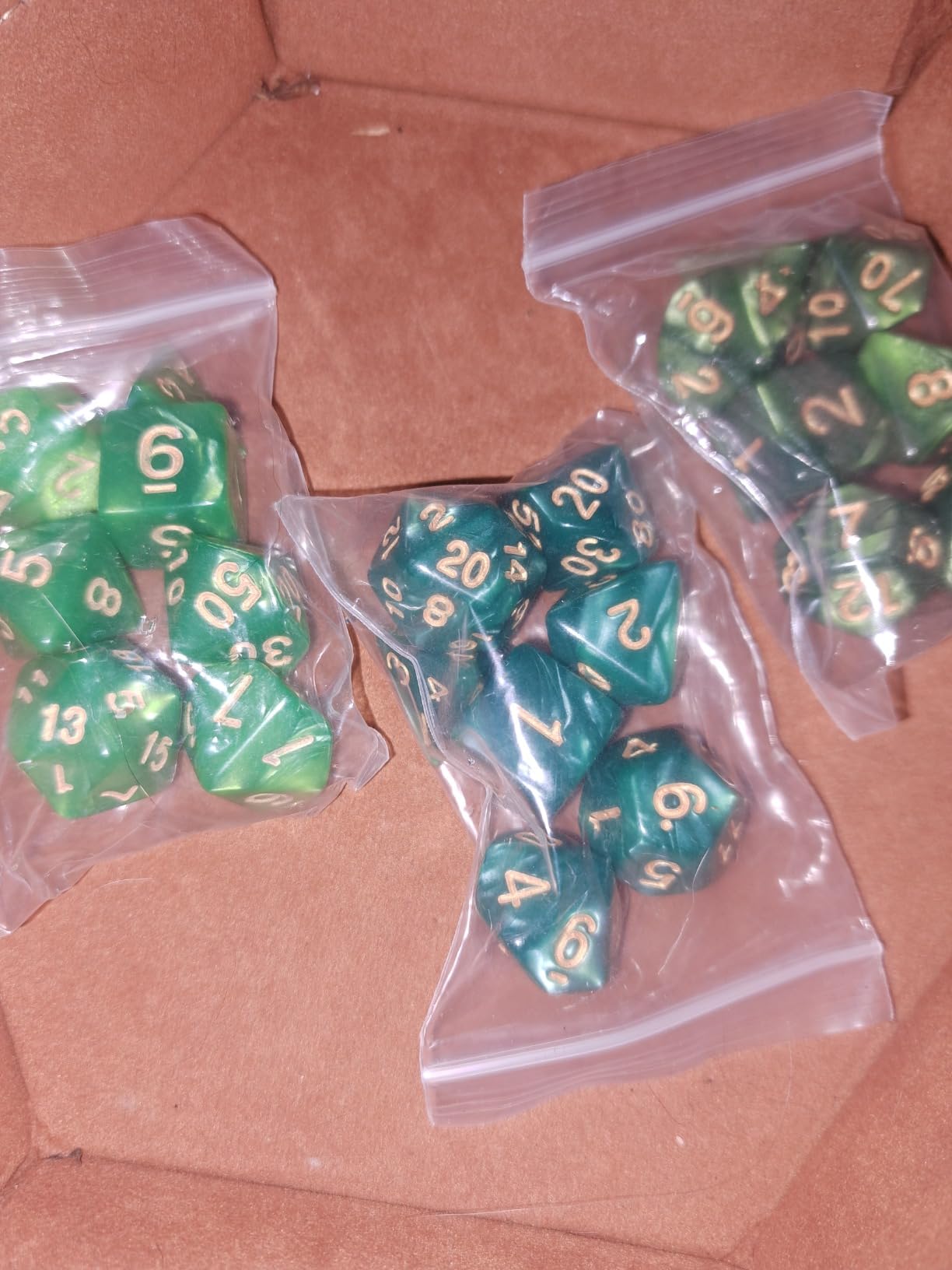 DND Double-Colors Polyhedron Dice Set for Dungeons and Dragons D&D RPG MTG Table Games D4 D6 D8 D10 D% D12 D20 25 Colors Dice with 1 Large Flannel Bag, 25 x 7 (175 Pieces) customer photo 2