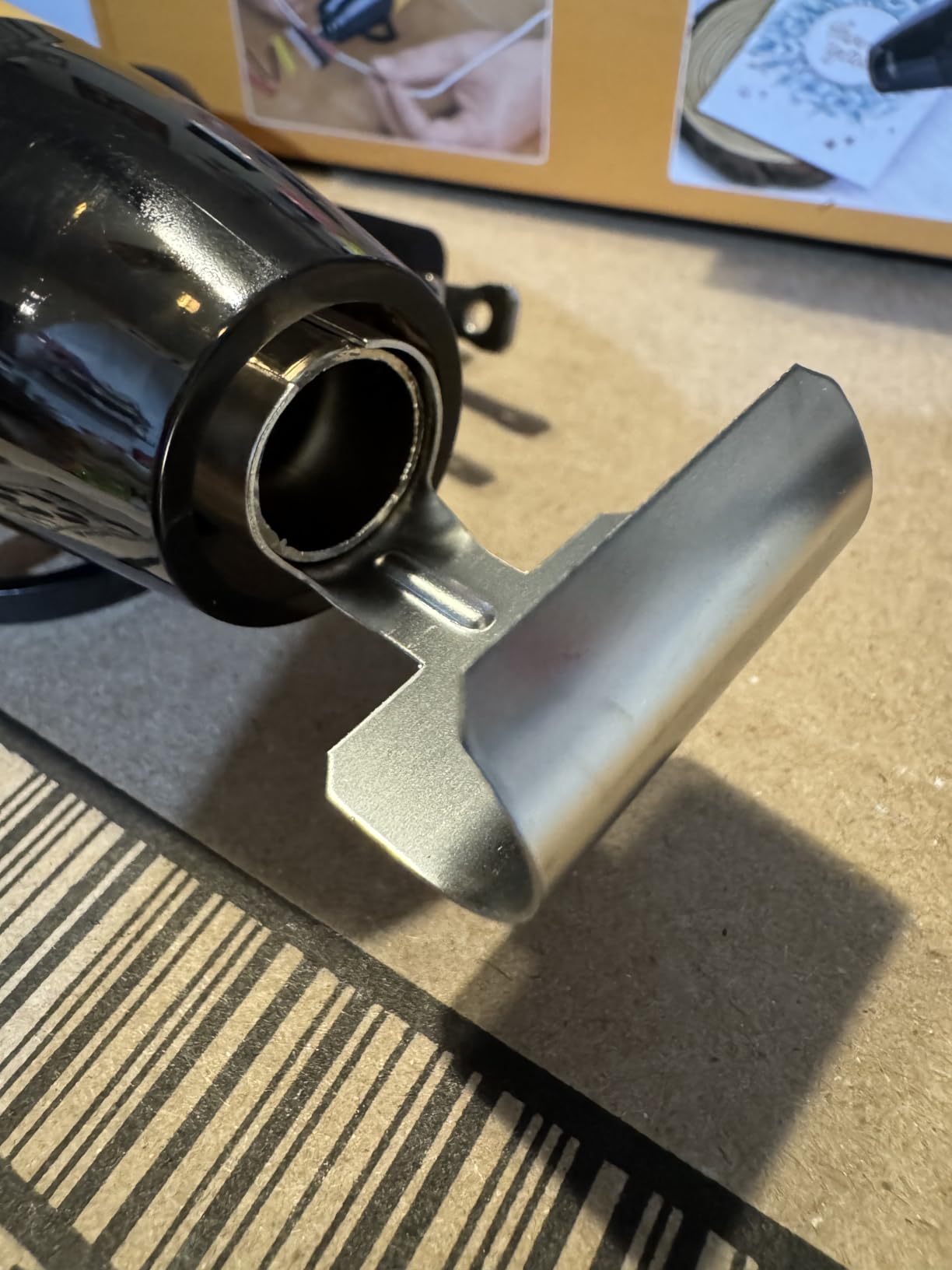 SEEKONE Mini Heat Gun, 350W 2-Temp Settings 500℉ & 842℉（260℃& 450℃） Fast Heat Hot Air Gun Tool with Reflector Nozzle and 4.9Ft Long Cable Overload Protection for Crafting, Vinyl Wrap and Shrink Tubing customer photo 2