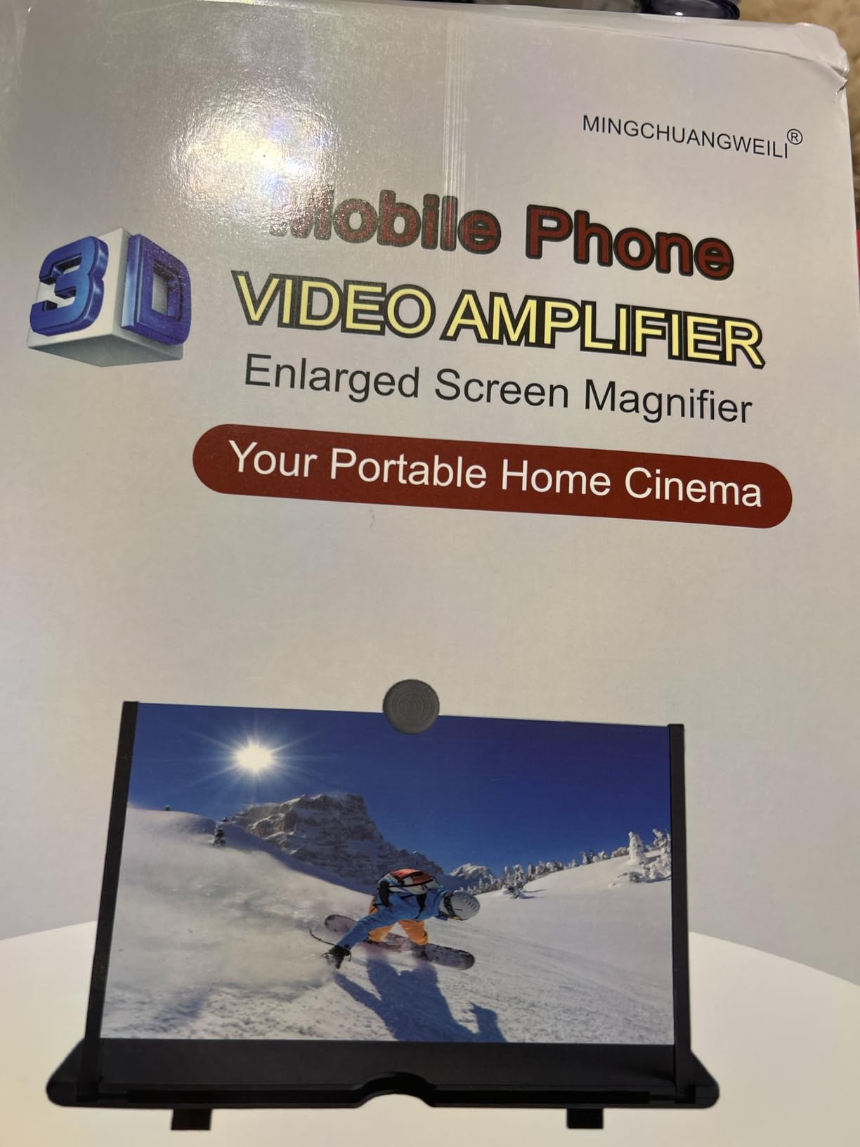 14 Inch Smartphone Screen Magnifier 3D HD Foldable Amplifier Phone Stand with Adjustable Angle Gift for Mom Dad Family Portable Universal Enlarger Movies Gaming Video customer photo 1