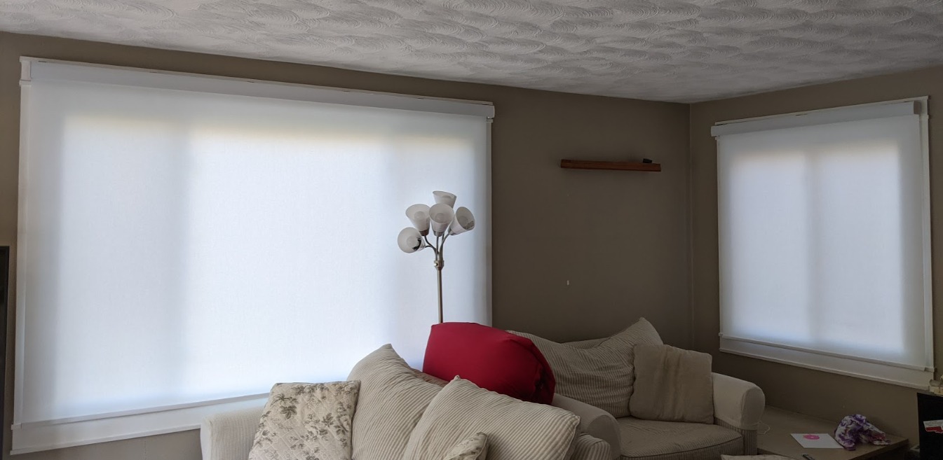 Yoolax Motorized Blinds with Remote, Light Filtering Smart Blinds Work with Alexa Google Home, Automatic Roller Shades for Indoor Windows Living Room, Custom Size (Eco Cocoa) customer photo 2