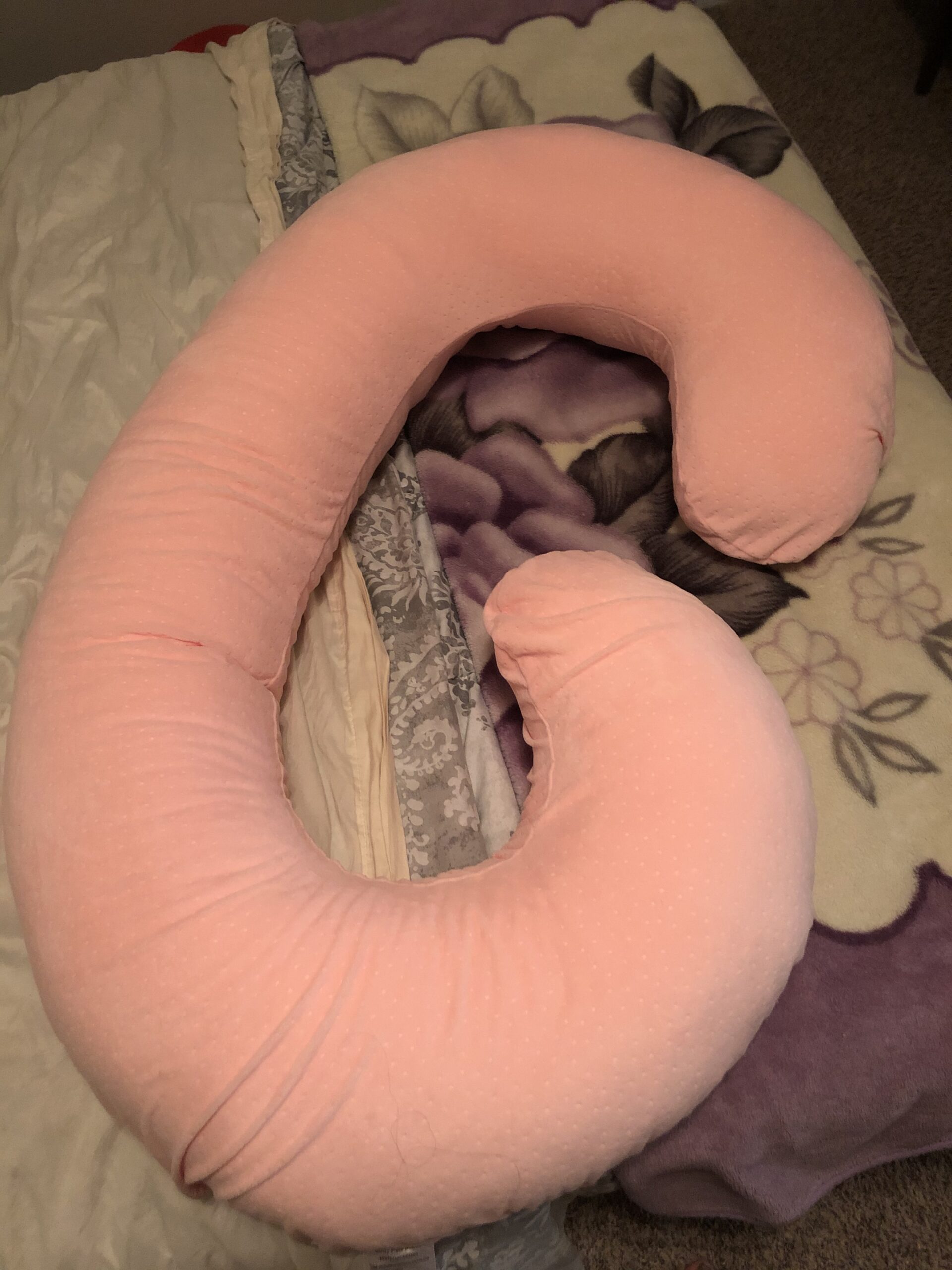 Pregnancy Pillow, C Shaped Full Body Pillow for Maternity Support and Pregnant Women Sleeping with Velvet Cover (Dark Grey) customer photo 1