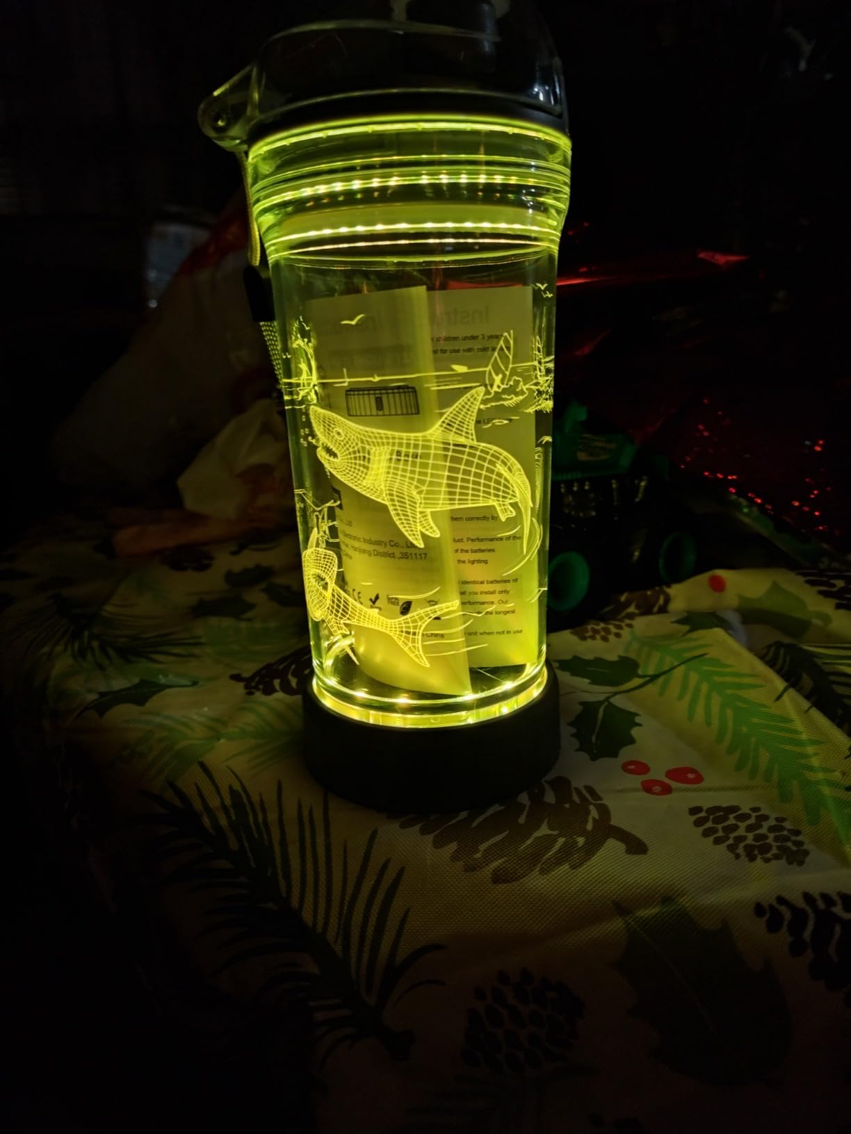 Ammonite Gamepad Kids Water Bottle,14 oz Water Bottles with 3D Glowing LED Light & 7 Colors Change, BPA Free Reusable Water Cup with Lanyard, Easy Clean for Gaming Decor Gamer Lover Sports customer photo 2