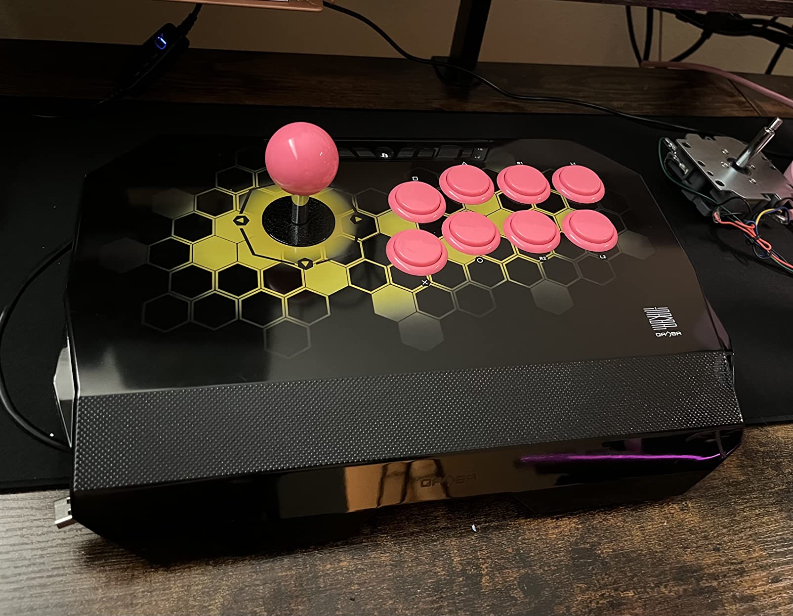 JLF-TP-8YT Joystick + Sanwa 8 pcs OBSF-30 Push Button Bundle Kit Pink - for Arcade Game 4 & 8 Way Adjustable, Compatible with Catz Mad SF4 Tournament Joystick (Pink Ball Top) customer photo 1