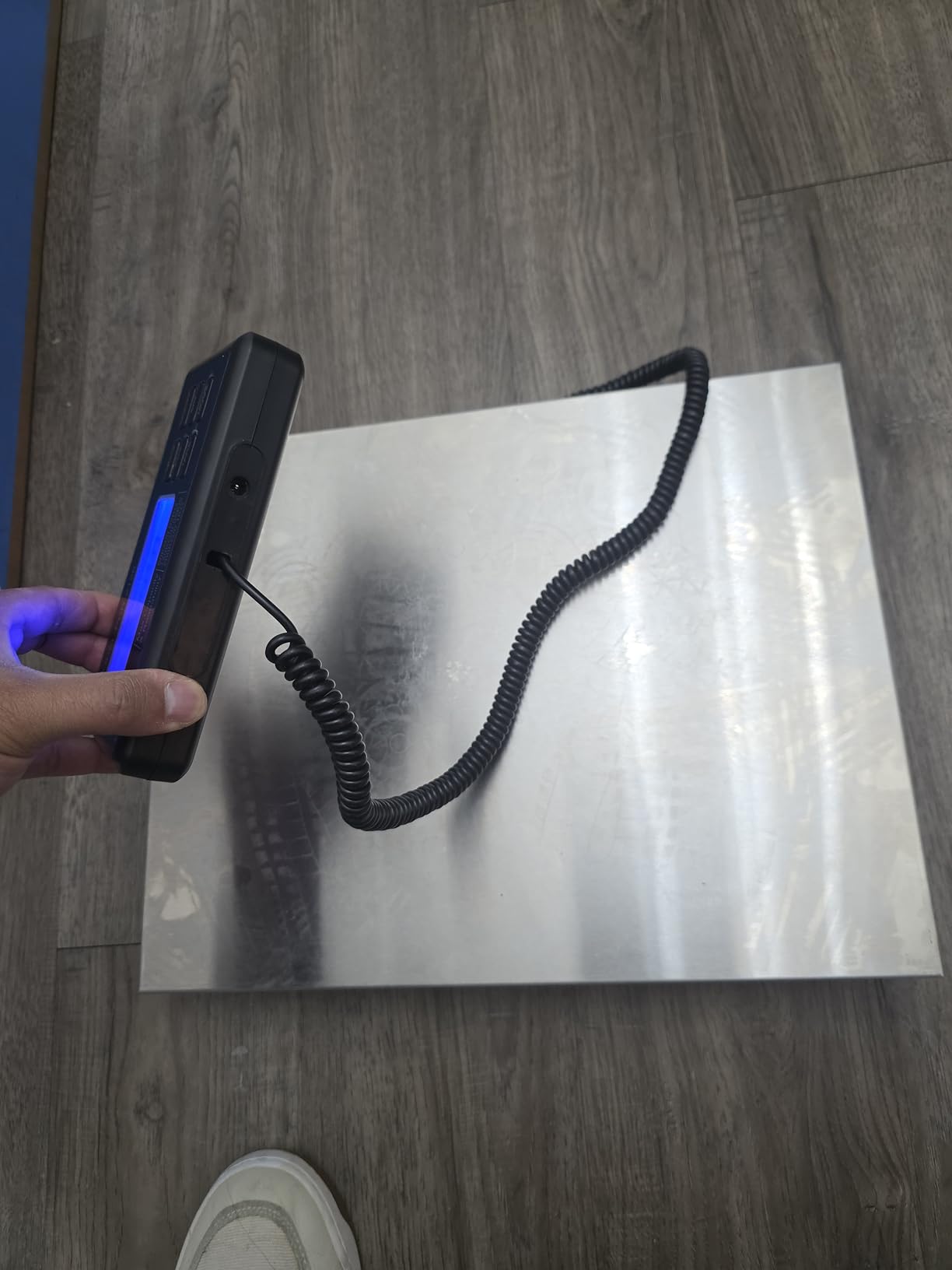 SurmountWay Shipping Scale 660lbs LCD Digital Platform Heavy Duty Portable Stainless Platform for Postal Shipping Scale Industrial Floor Scale W/ 14