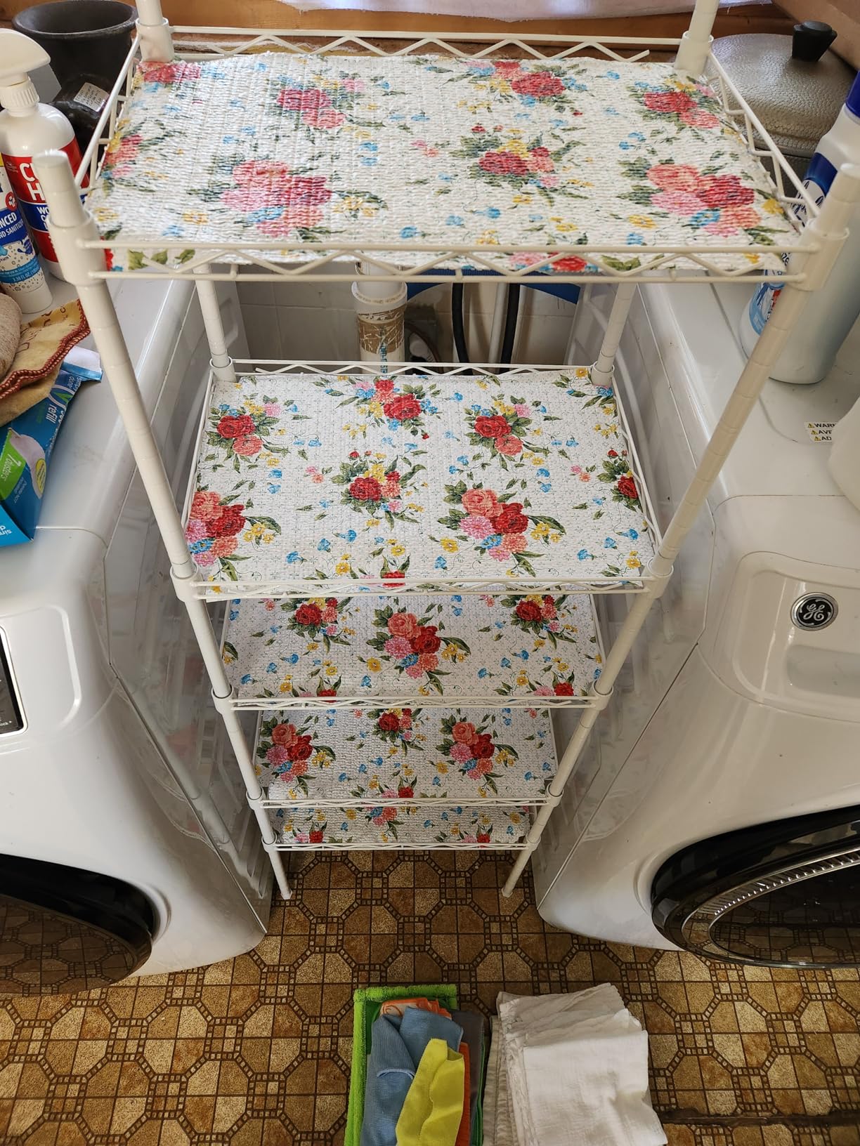 REGILLER 5-Wire Shelving Metal Storage Rack Adjustable Shelves,Standing Storage Shelf Units for Laundry Bathroom Kitchen Pantry Closet(Black,11.8