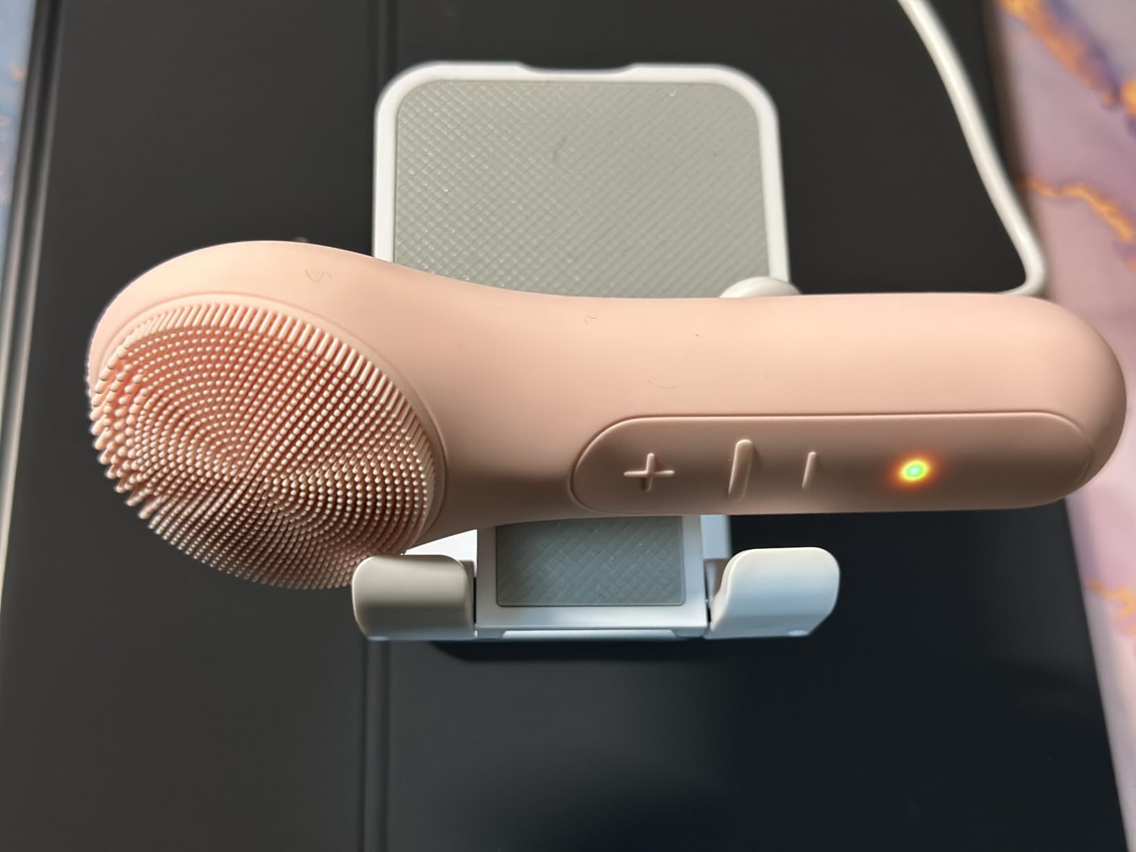 NågraCoola CLIE Facial Cleansing Brush, Waterproof and Rechargeable Face Scrub Brush for Men & Women, Cleansing, Exfoliating and Massaging, Electric Face Scrubber - Blue customer photo 2