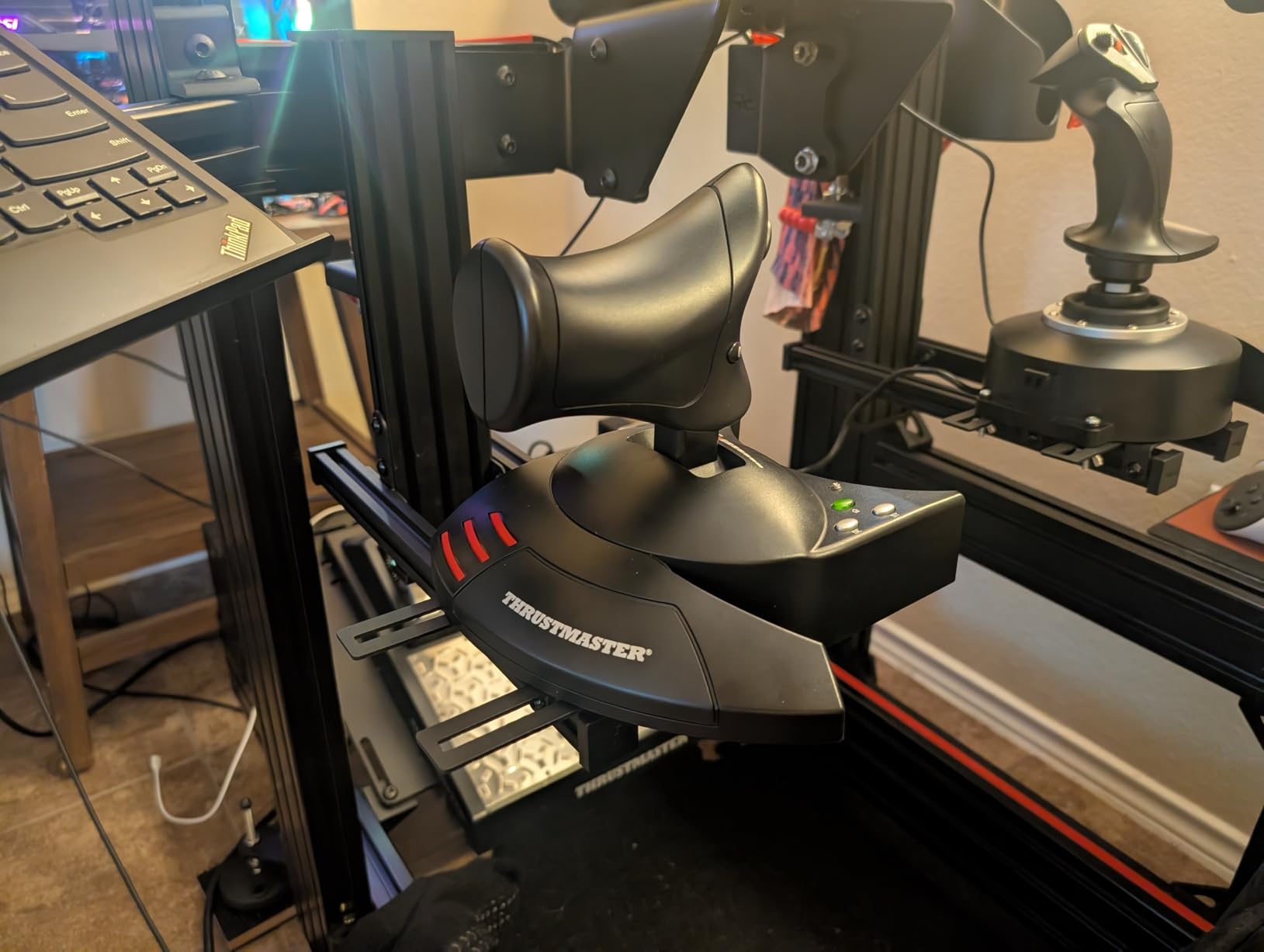 Hikig 2 Set Desk Mount for Flight Sim Game Joystick, Throttle and HOTAS Systems - Compatible With Logitech X56, X52, X52 Pro, Thrustmaster T-Flight HOTAS, T.16000M, TCA customer photo 2