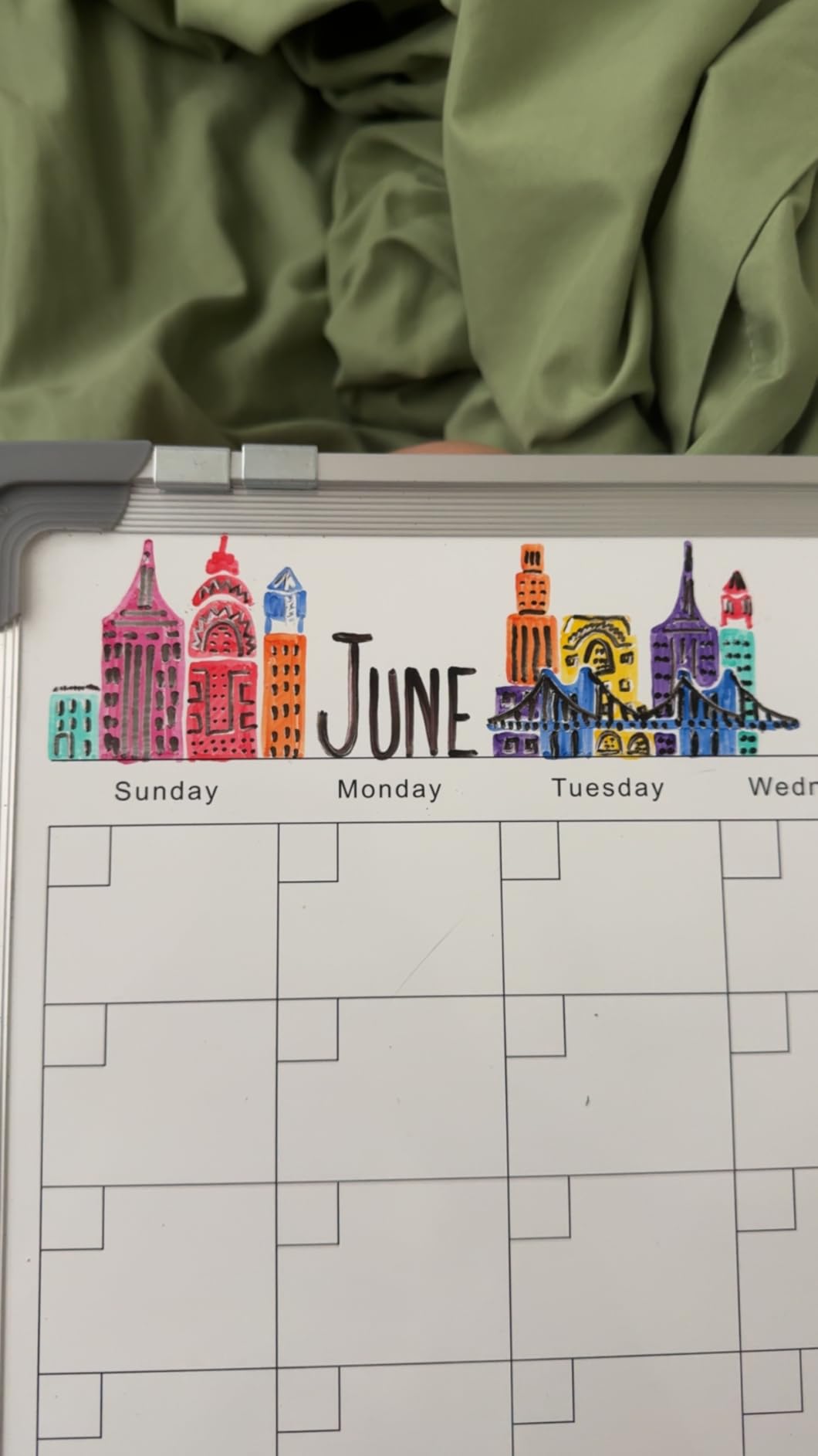 Small Weekly Calendar Dry Erase Whiteboard for Wall, 16