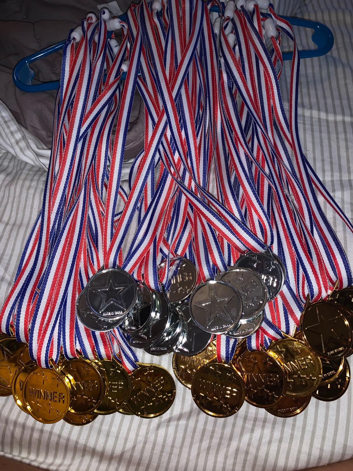 Pllieay Winner Medals Gold Silver and Bronze Medals for Party Decoration and Awards customer photo 2