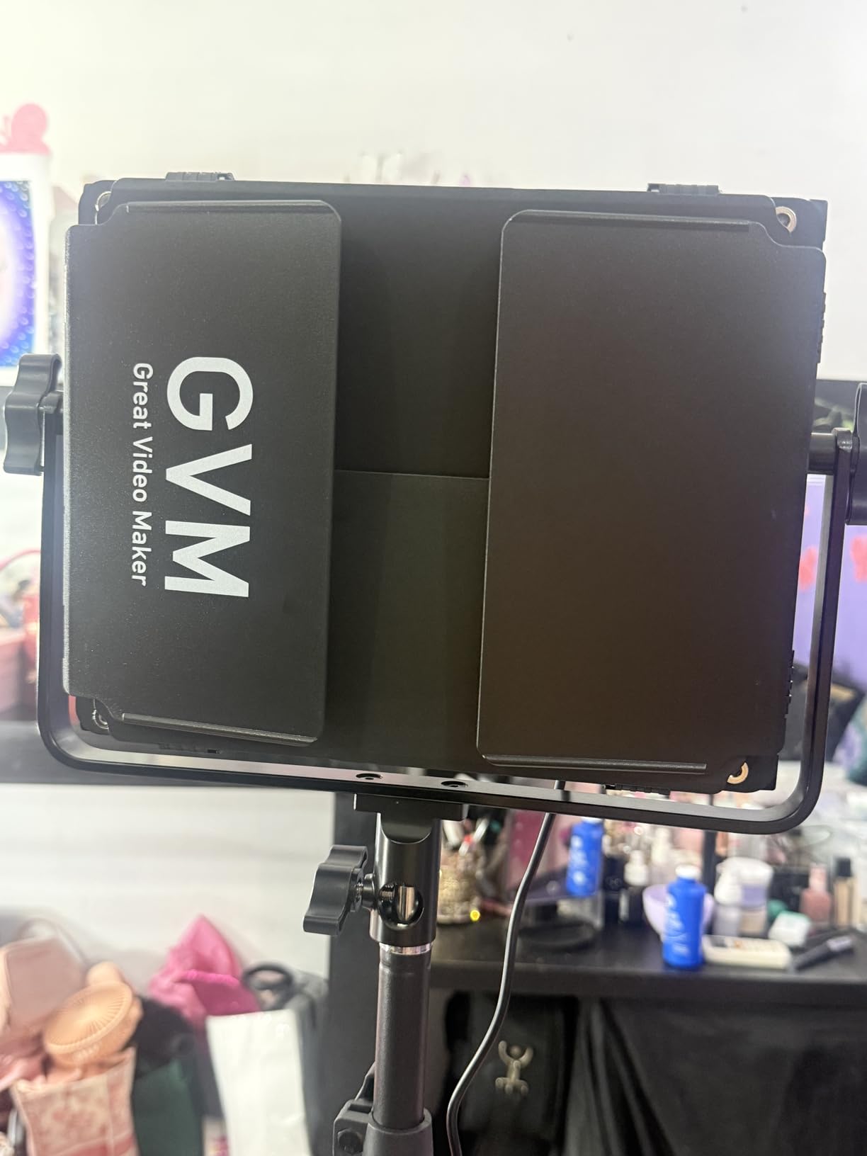 GVM RGB LED Video Light with Bluetooth Control, 60W Photography Studio Lighting Kit with Stands, 2-Packs 880RS Dimmable Led Panel Light for YouTube, Streaming, Gaming, 8 Applicable Scenes, CRI97 customer photo 2